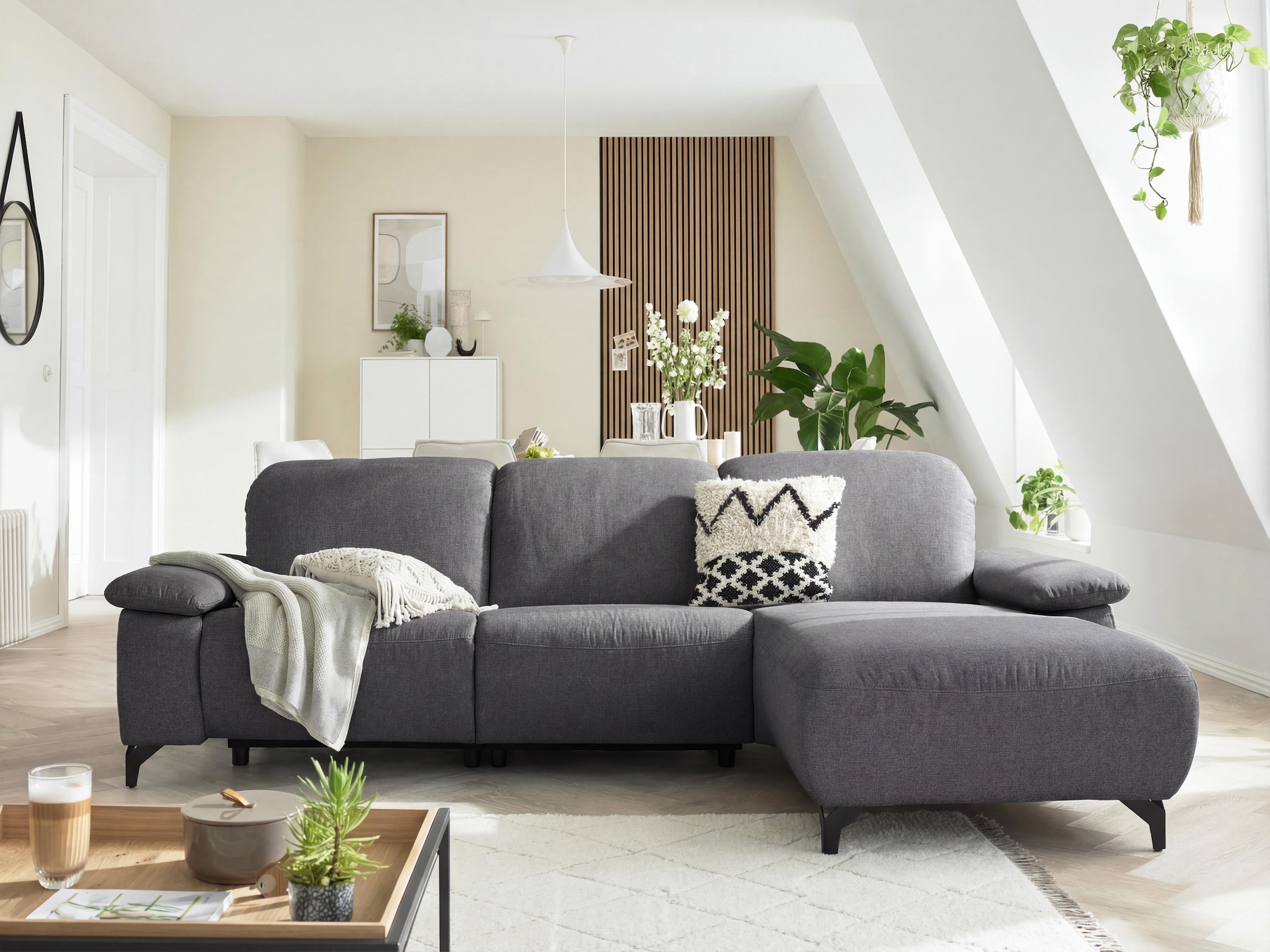 Musterring Ecksofa »MR370« Farbe, Material, Sitzkomfort und Funktion wählbar, Maße 280 x 180 cm
