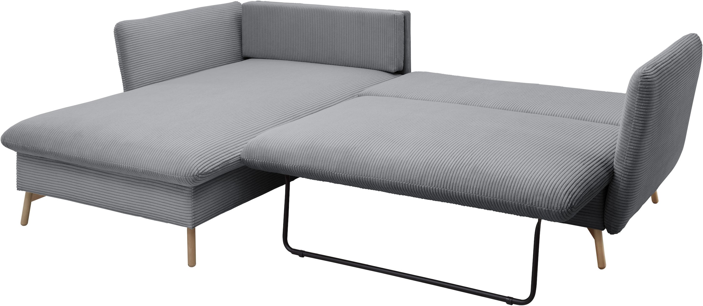 OTTO home Ecksofa »MERLE, 258 cm, L-Form, traumhafter Cord,« mit Bettfunktion und Bettkasten, Liegefläche 224 x 139