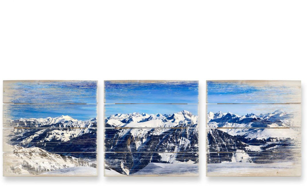 Wall-Art Mehrteilige Bilder »Alpenpanorama Natur Collage«, (Set, 3 St.)  online bei OTTO