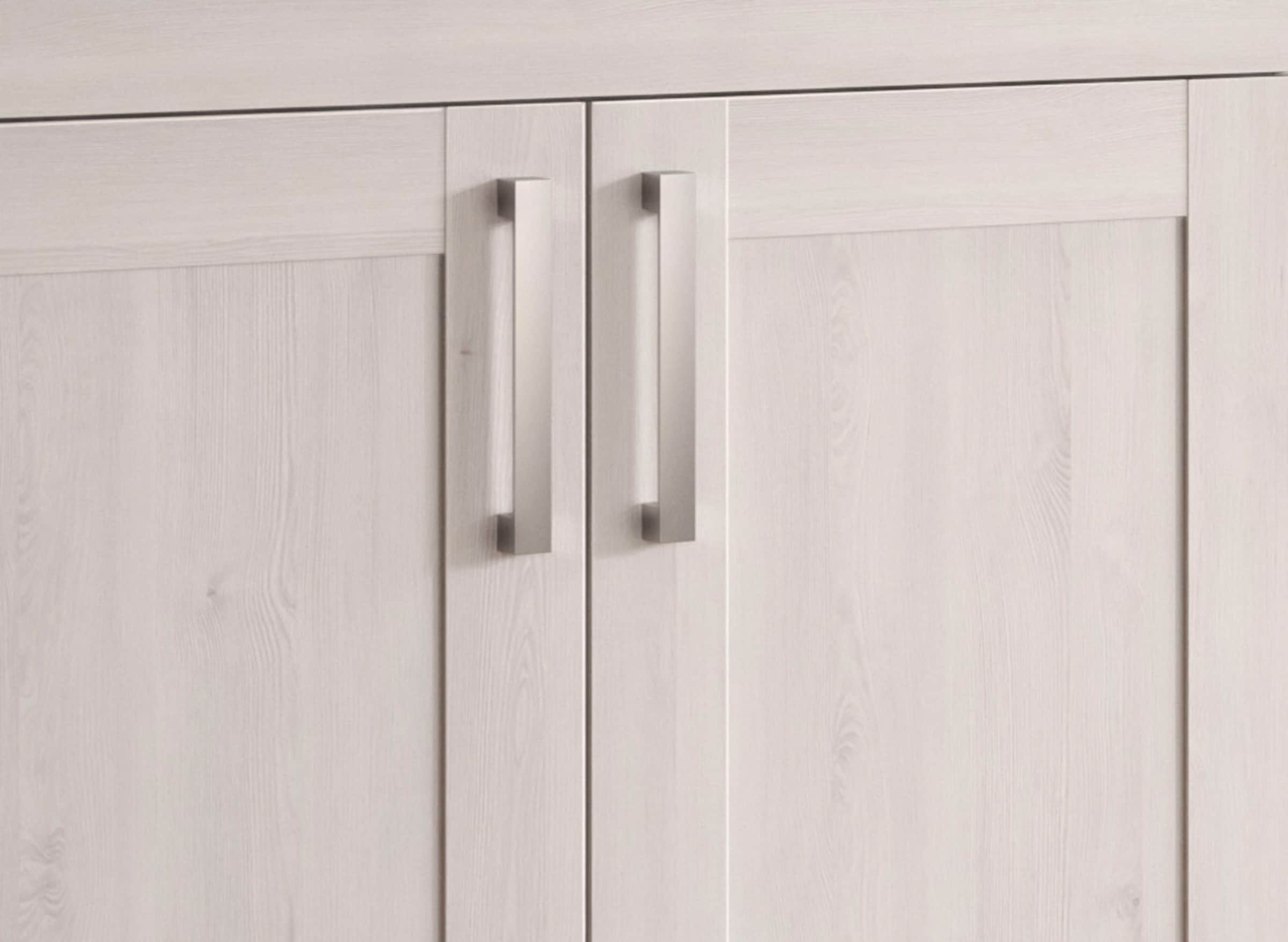 Home affaire Garderoben-Set »Cosenza, Breite ca. 175 cm, 2-farbig, 3-teilig, bestehend aus:«, (3 St.), Garderobenschrank, Sitzbank, Garderobenpaneel, in Landhausoptik