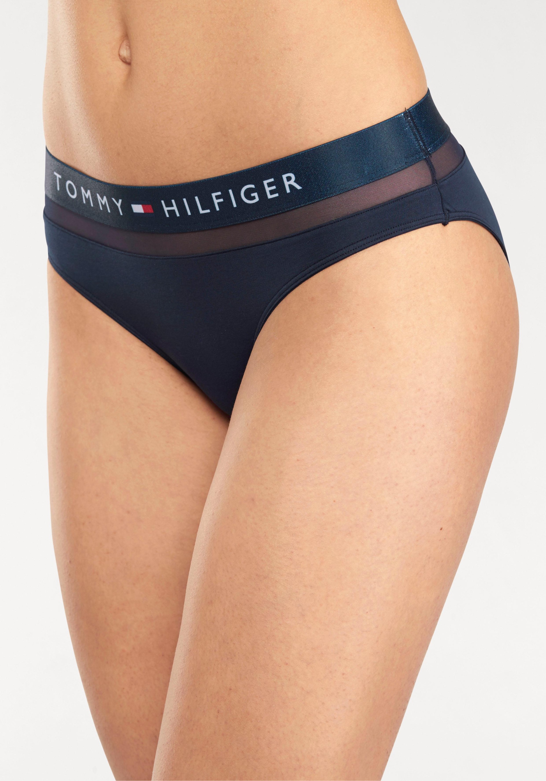 TOMMY HILFIGER Bikinislip, mit leicht transparentem Mesheinsatz
