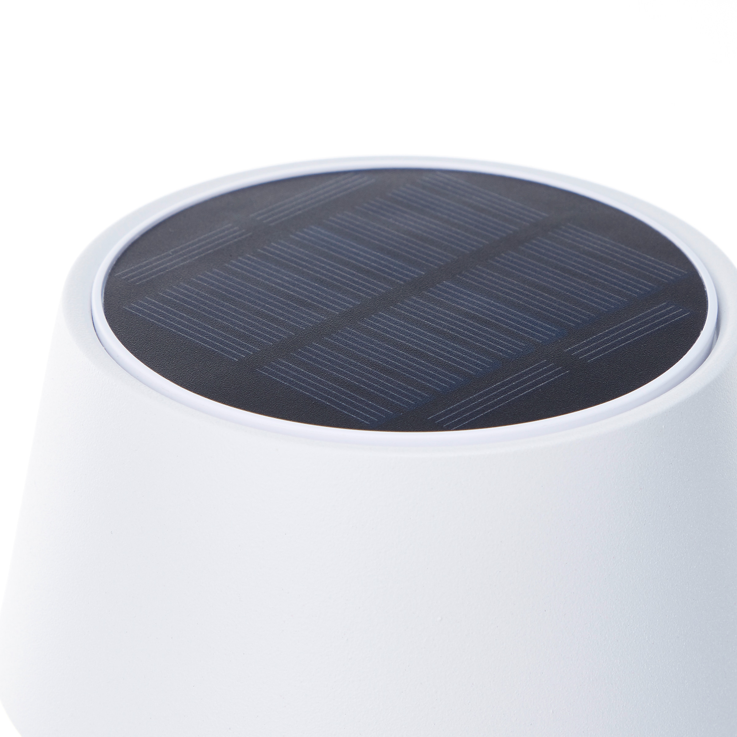 Brilliant LED Außen-Tischleuchte »Picco«, Solar und per USB ladbar, 30 cm, 300 lm, 3000 K, IP44, Metall, weiß