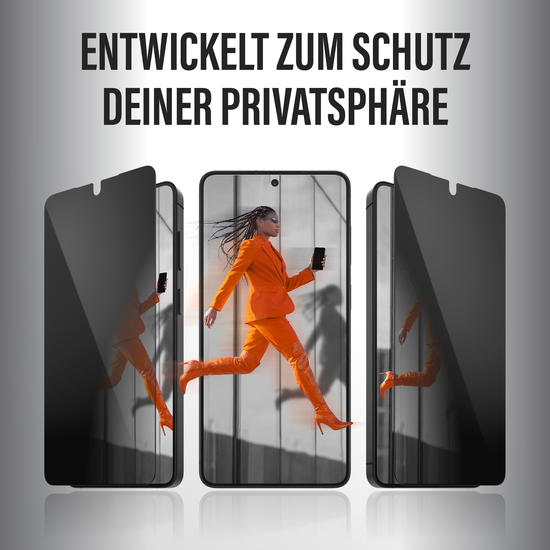 CARE by PanzerGlass Displayschutzglas »2-Way Privacy Screen Protector« für Samsung Galaxy S26+ Displayschutzfolie, Schutzfolie, Bildschirmschutz, kratz- & stoßfest