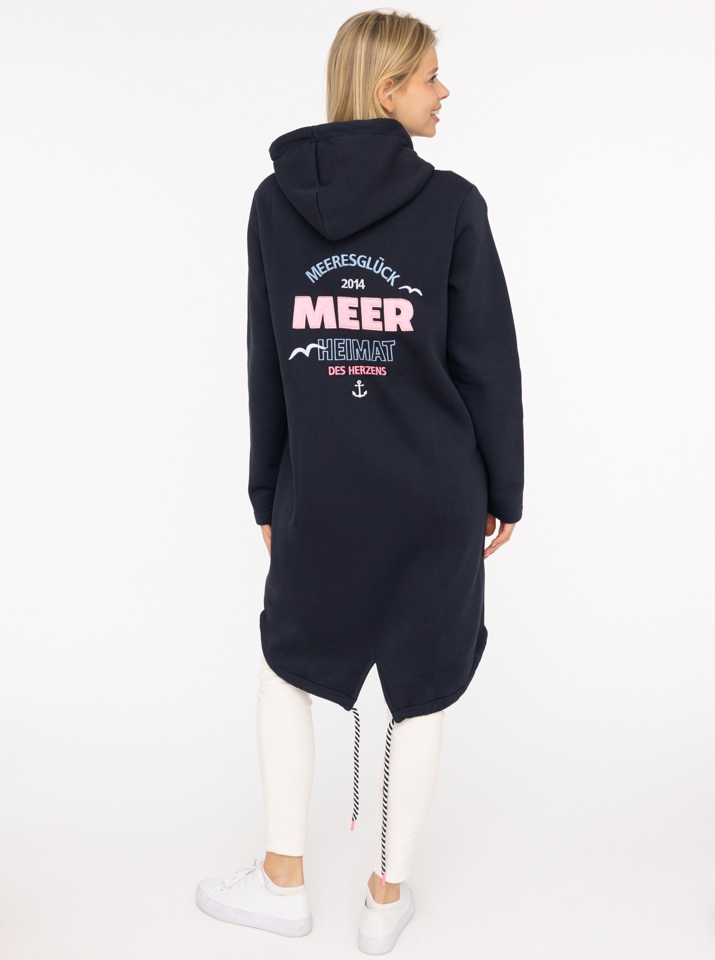 Zwillingsherz Jerseymantel »"Meeresglück"«, mit großem Motiv am Rücken