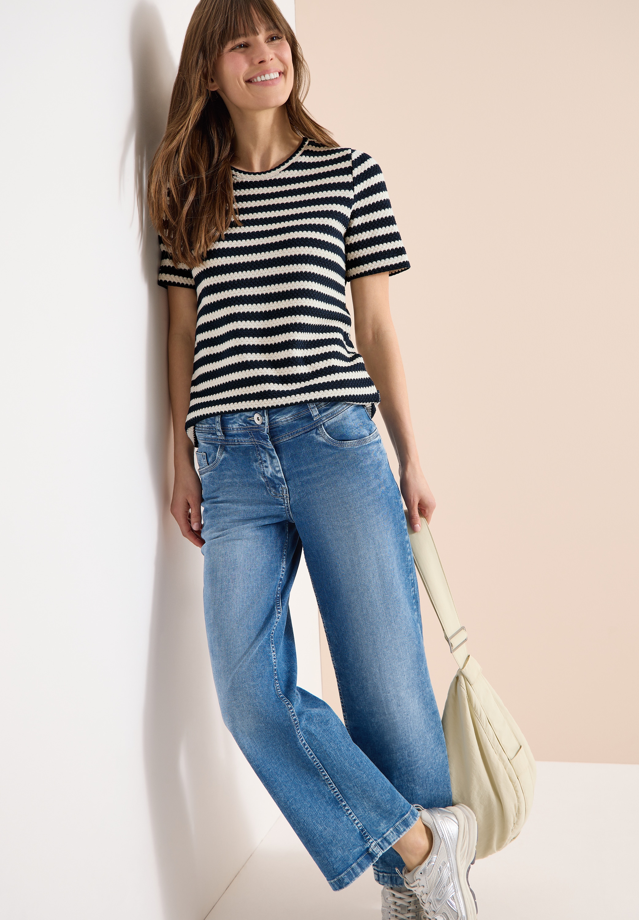 Cecil Strickpullover mit Streifen Muster