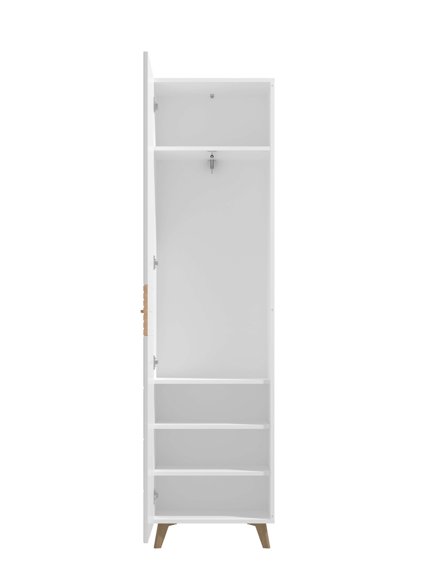 Home affaire Garderobenschrank »Sein, Kleiderschrank, Stauraumschrank, Flurschrank, Höhe 193 cm«, Hochglanzfronten, ausziehbare Kleiderstange, Breite 51,5 cm