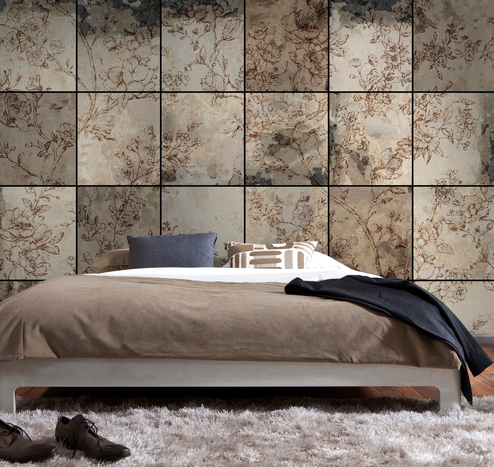 Komar Vliestapete »Digitaldruck Vlies - Emboss - Größe 300 x 280 cm«, bedruckt, Wohnzimmer, Schlafzimmer