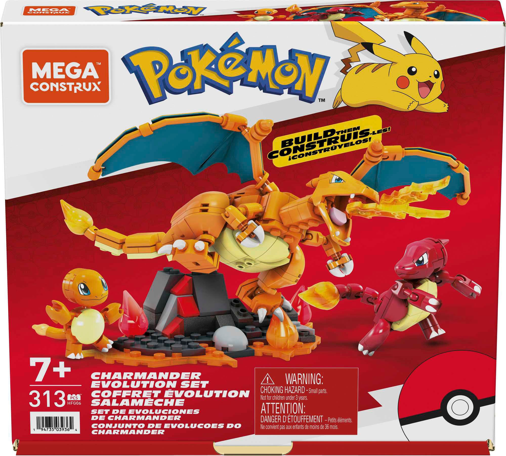 MEGA Spielfigur »Pokémon Charmander Evolution Set«, zum Zusammenbauen