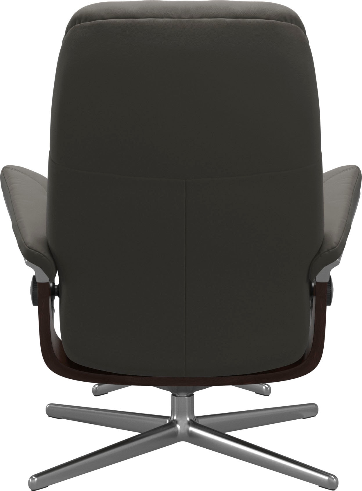 Stressless® Relaxsessel »Consul«, (Set, Relaxsessel mit Hocker), mit Hocker, mit Cross Base, Größe S, M & L, Holzakzent Braun
