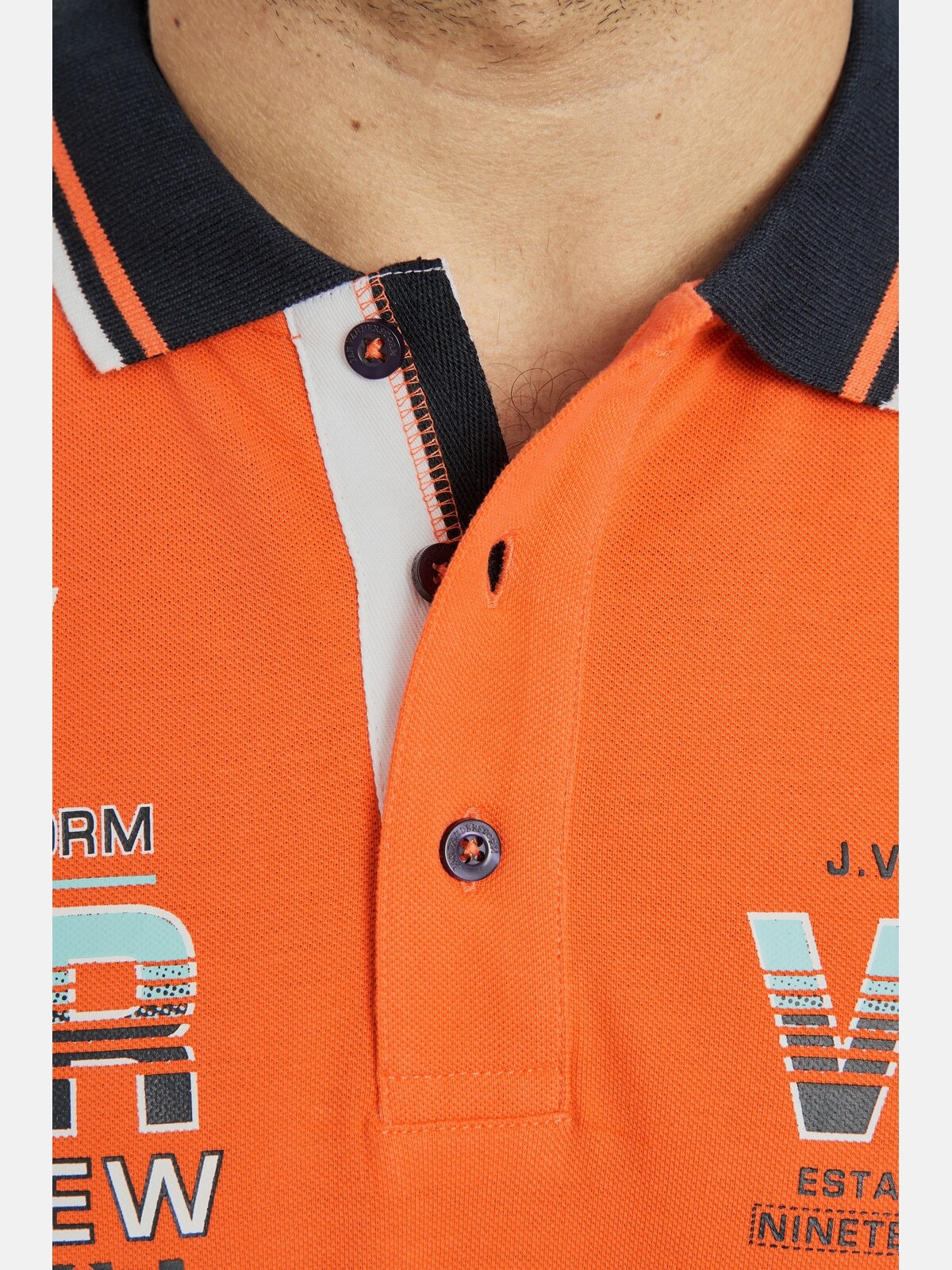 Jan Vanderstorm Poloshirt »Poloshirt JERKER«, (1 tlg.), aus weichem Baumwoll-Piqué