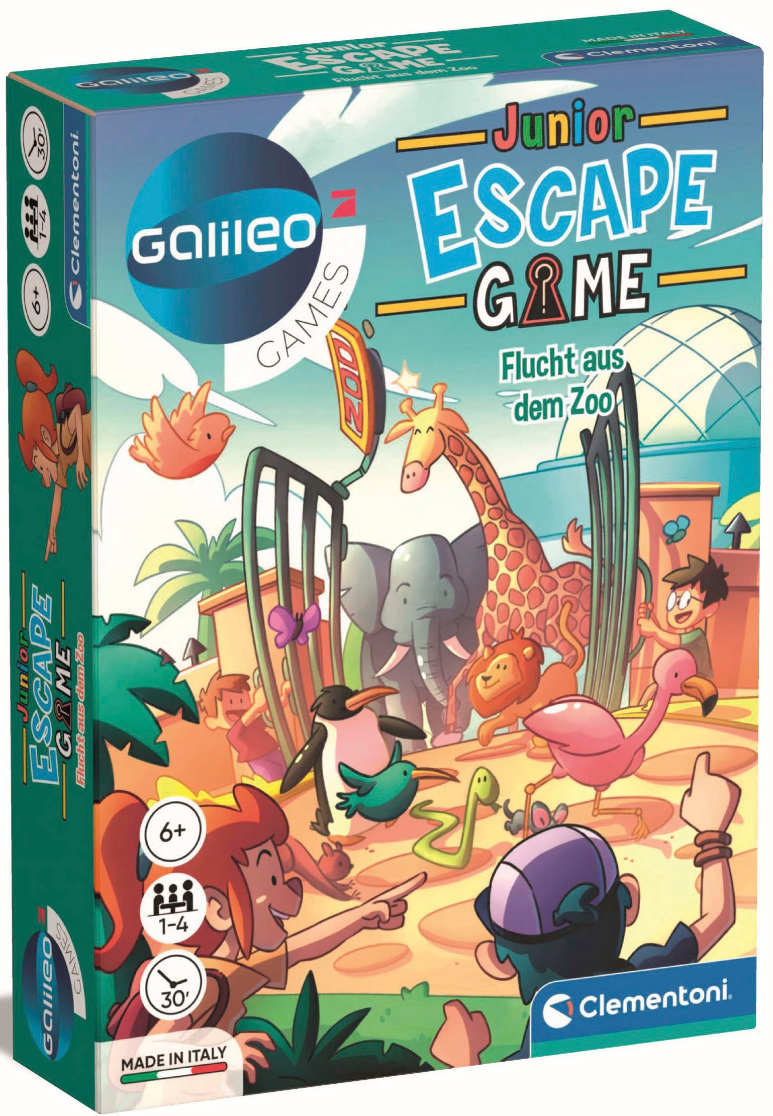 Clementoni® Spiel »Galileo, Escape Game Junior Flucht aus dem Zoo«, Made in Europe; FSC® - schützt Wald - weltweit