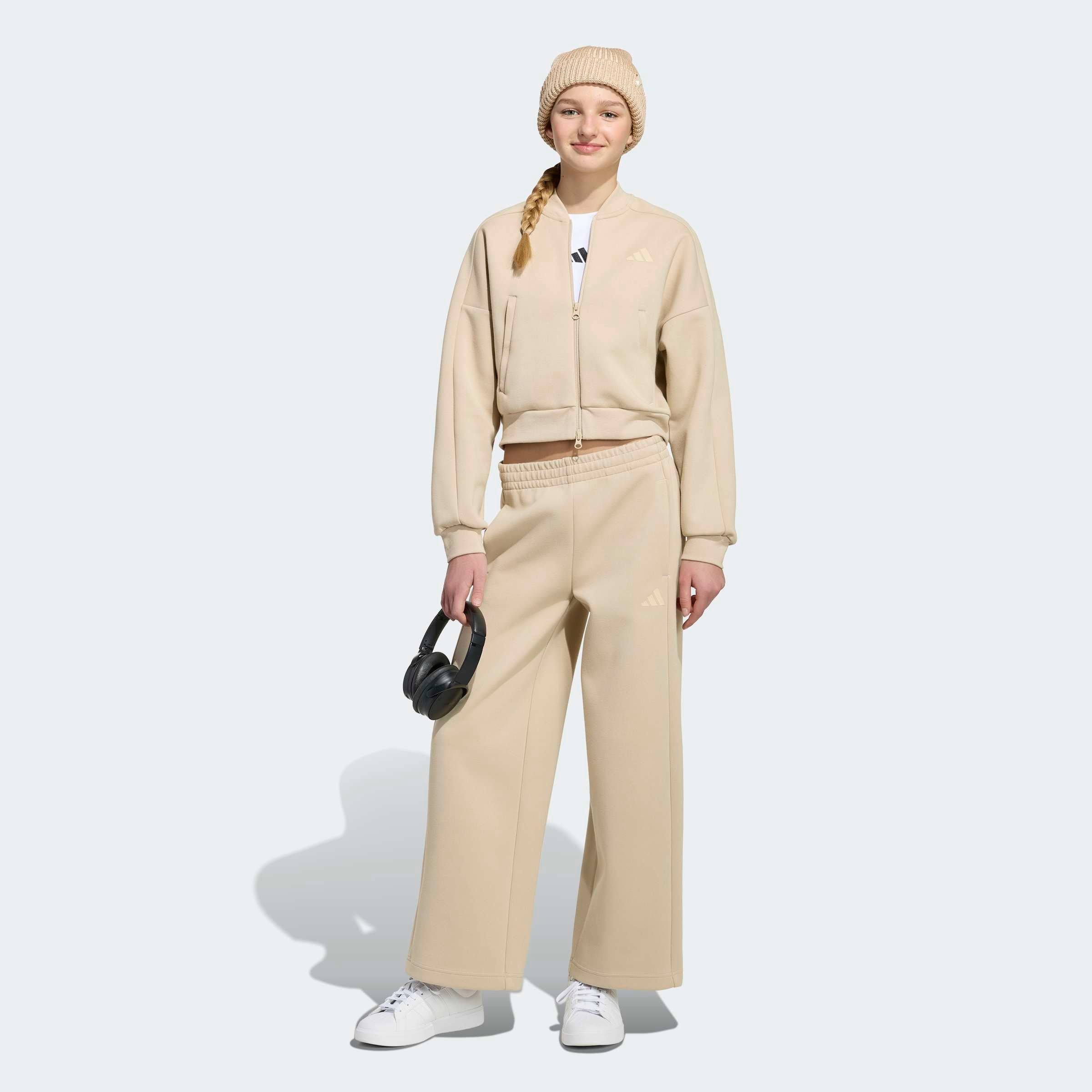 adidas Sportswear Sporthose »FUTURE ICONS 3-STREIFEN MIT WEITEM BEIN«  für Kinder, sportlicher Stil