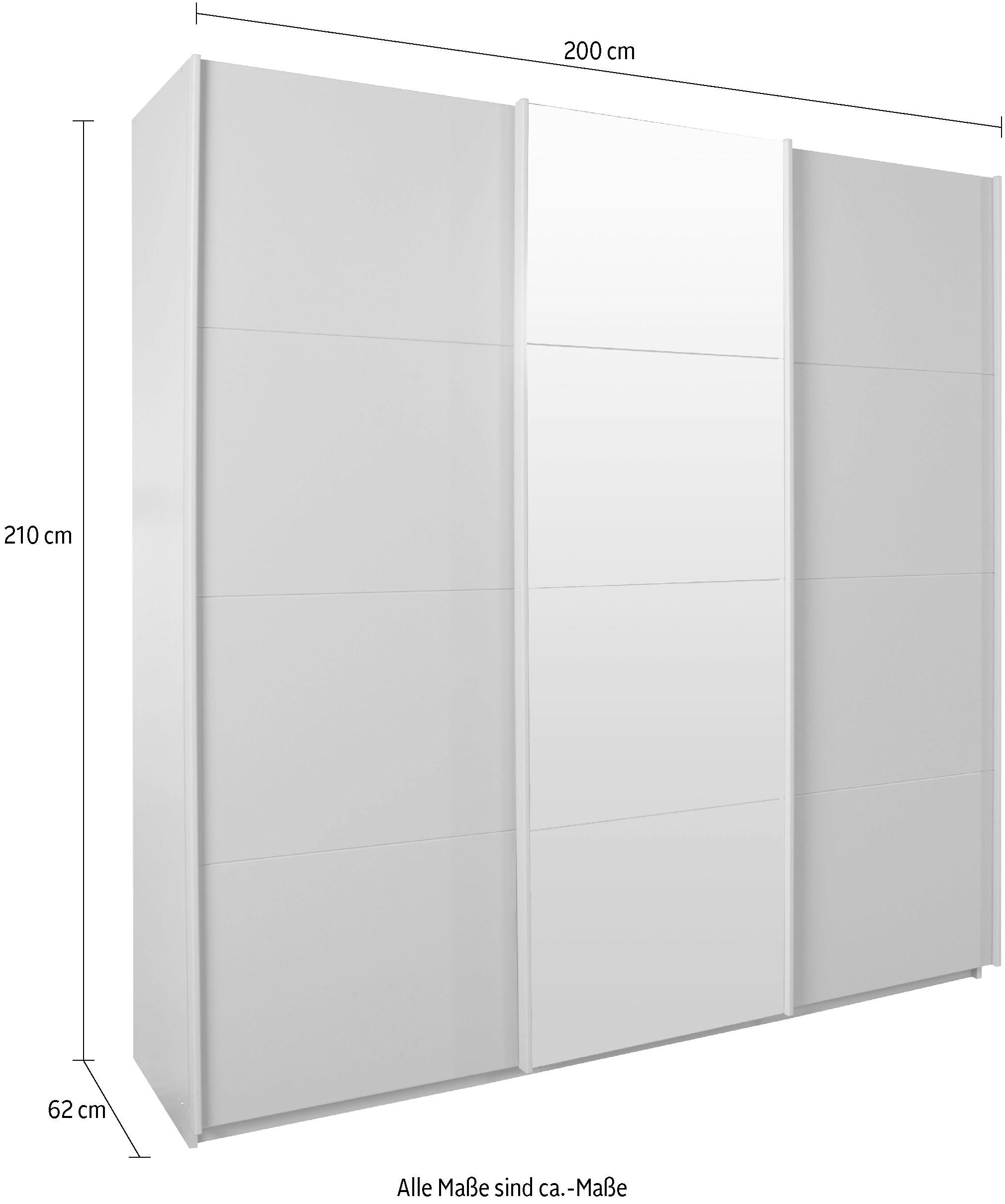 rauch Schwebetürenschrank »Kleiderschrank Schrank Garderobe Wäscheschrank BESTSELLER KEPAN« inkl. Schubladen-Einsatz und extra Einlegeböden MADE IN GERMANY