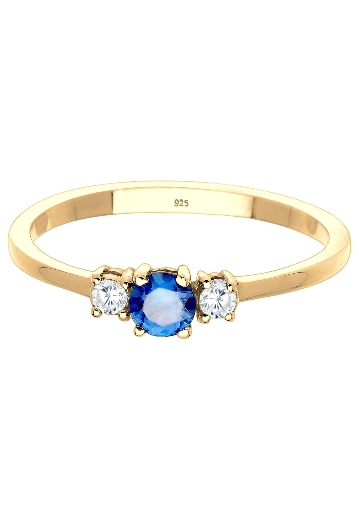 Elli Silberring »Ring Verlobungsring Zirkonia Saphirblau 925 Silber«