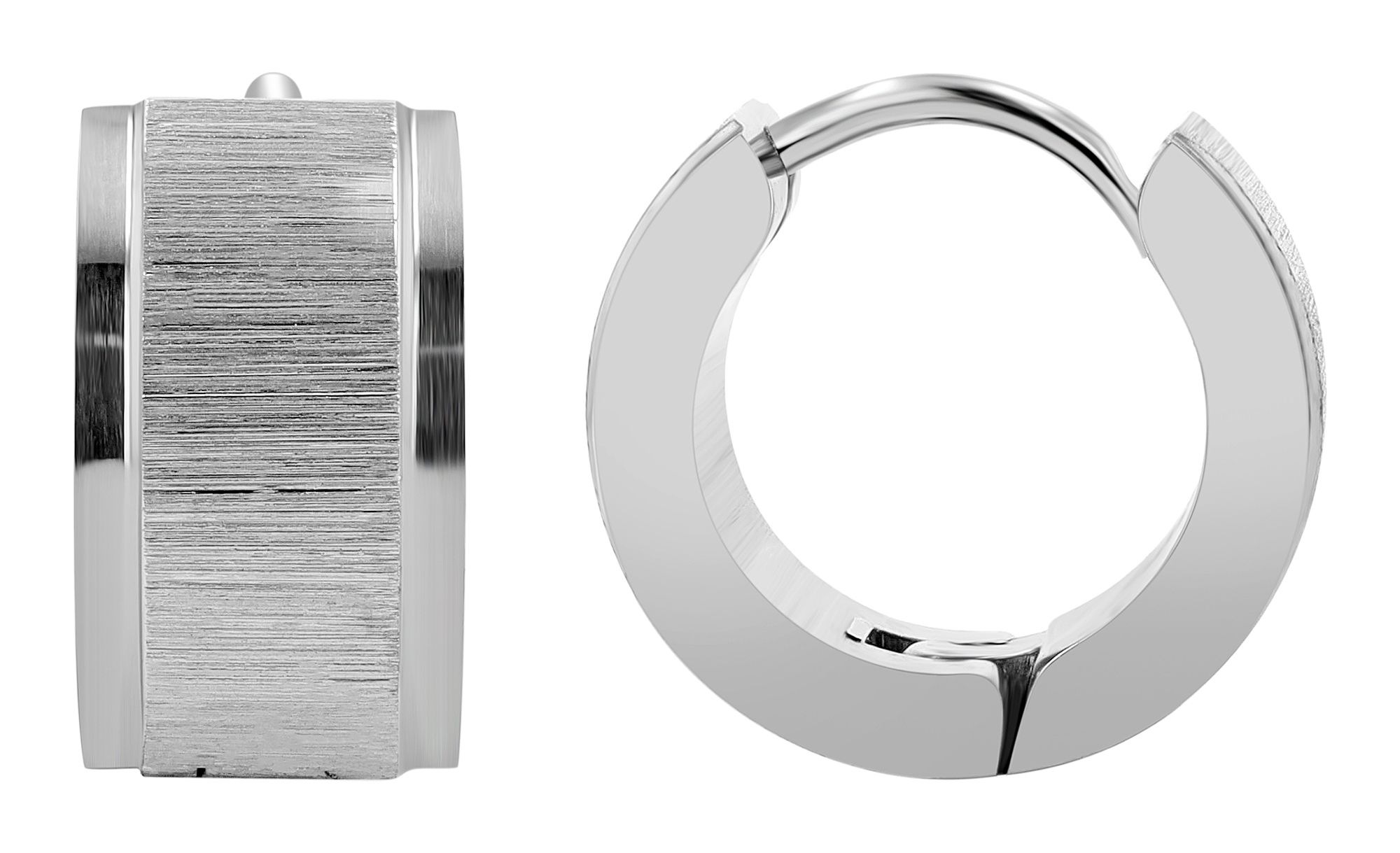 Adelia´s Paar Creolen »Damen Ohrringe ¿ Klappcreole aus Edelstahl«