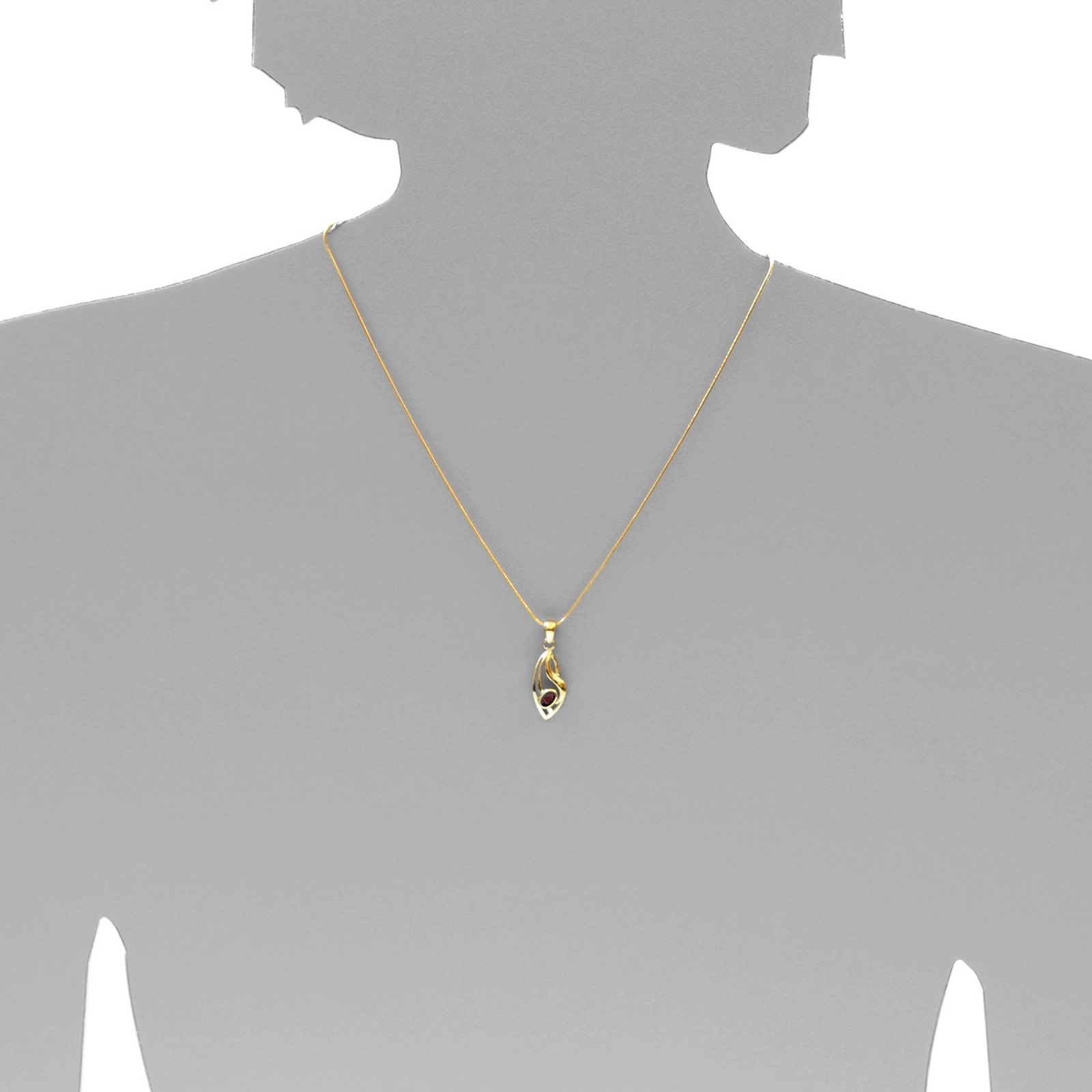 OSTSEE-SCHMUCK Kettenanhänger »- Irmi - Gold 333/000 - Granat«