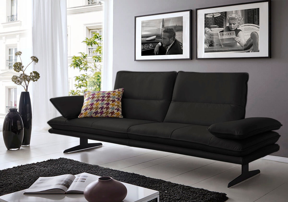 W.SCHILLIG 2,5-Sitzer »broadway, Designsofa mit tollem Sitzkomfort«, Sitztiefenverstellung, Kopfteil- & Seitenteilverstellung, Breite 216cm