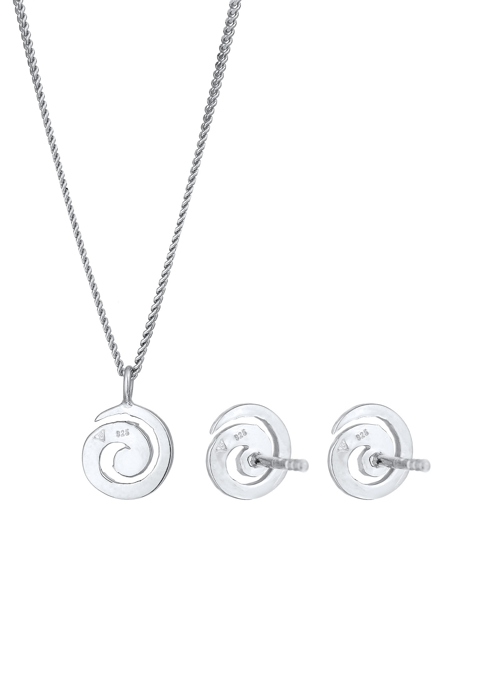 Elli Ohrring und Ketten Set »Schmuckset Spirale Verspielt Basic Set 925 Silber«
