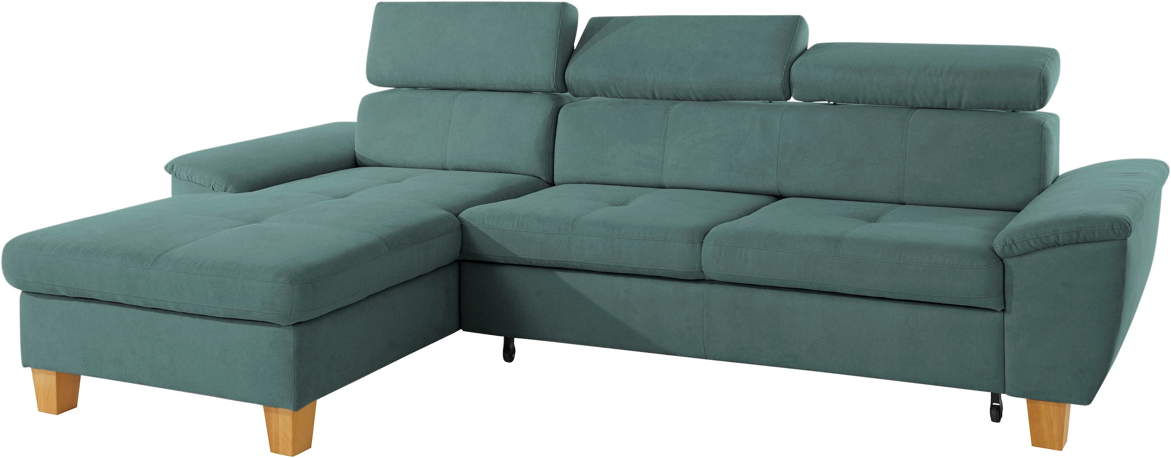 exxpo - sofa fashion Ecksofa »Enya, aufwendige Detailverarbeitung, hoher Sitzkomfort, bequem, L-Form«, inkl. Kopfteilverstellung, wahlweise mit Bettfunktion und Bettkasten