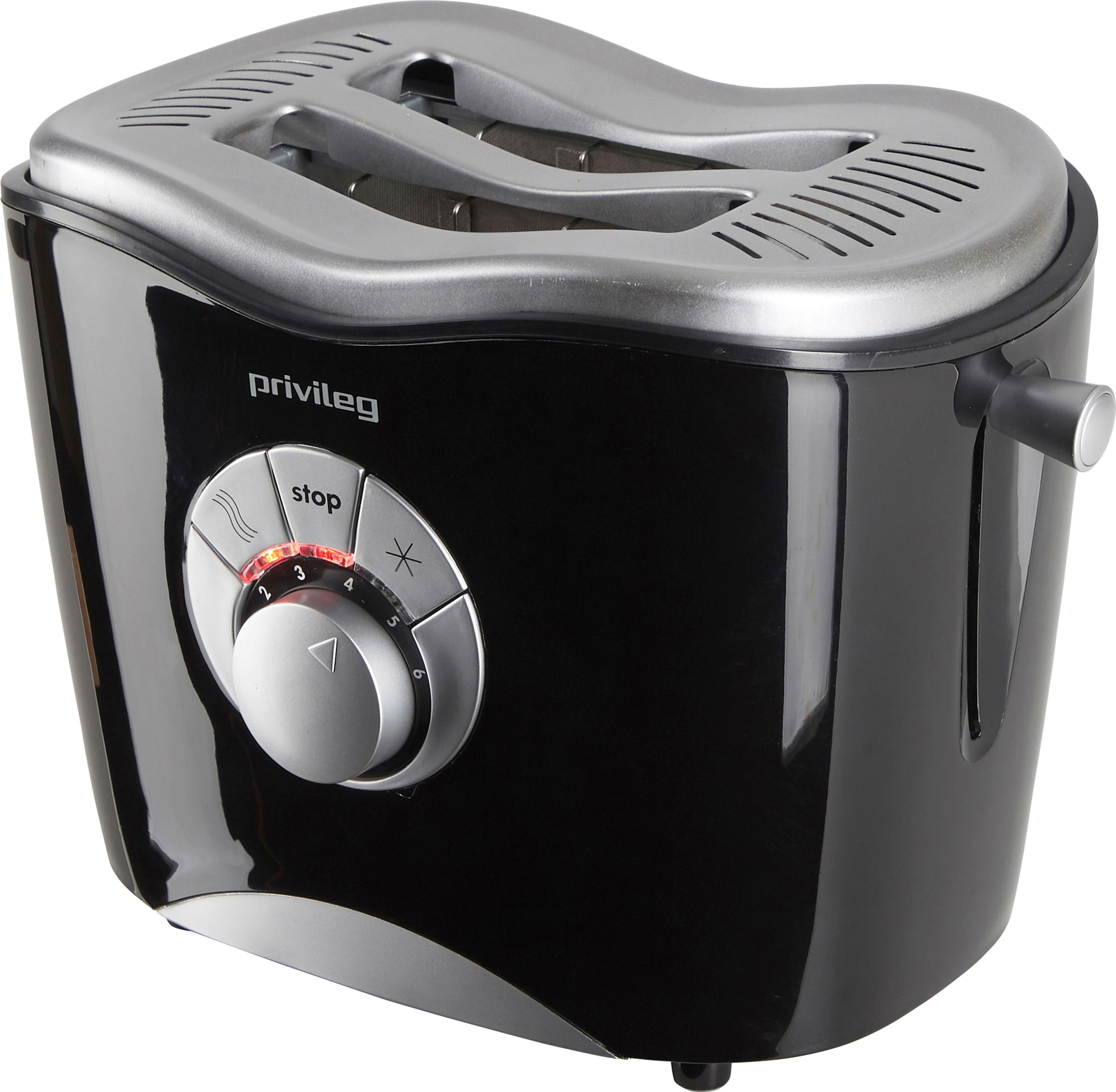 Privileg Toaster »568811«, 2 kurze Schlitze, für 2 Scheiben, 860 W, schwarz