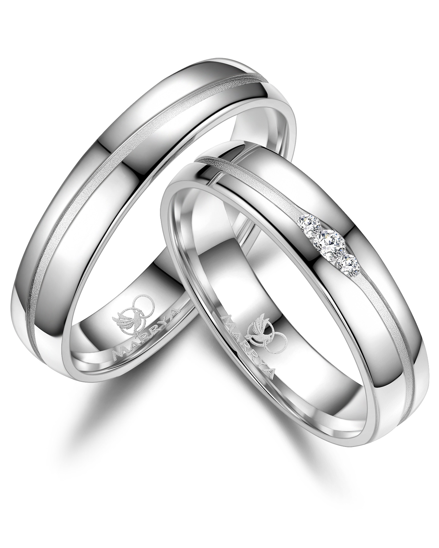 Marrya Partnerring »Silber Ringe Trauringe Eheringe Partnerringe«