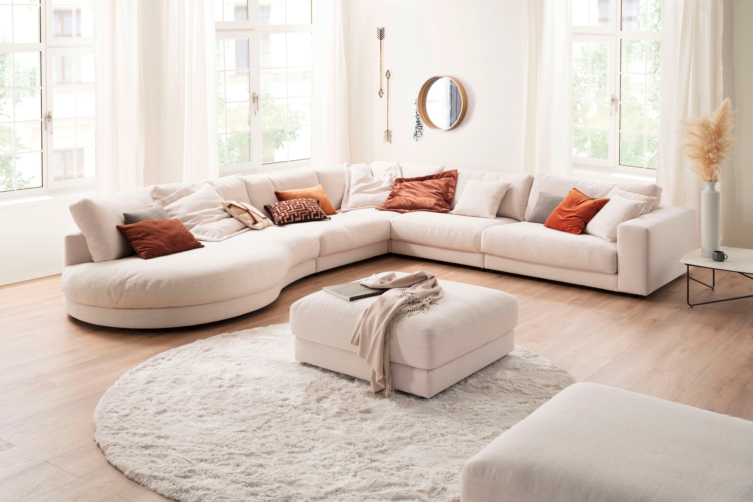 3C Candy Ecksofa »Enisa II, bequem und komfortabel,  Mega Familiensofa, L-Form« incl. 3 Flatterkissen, wahlweise mit Flecken-Schutz-Bezug Easy care