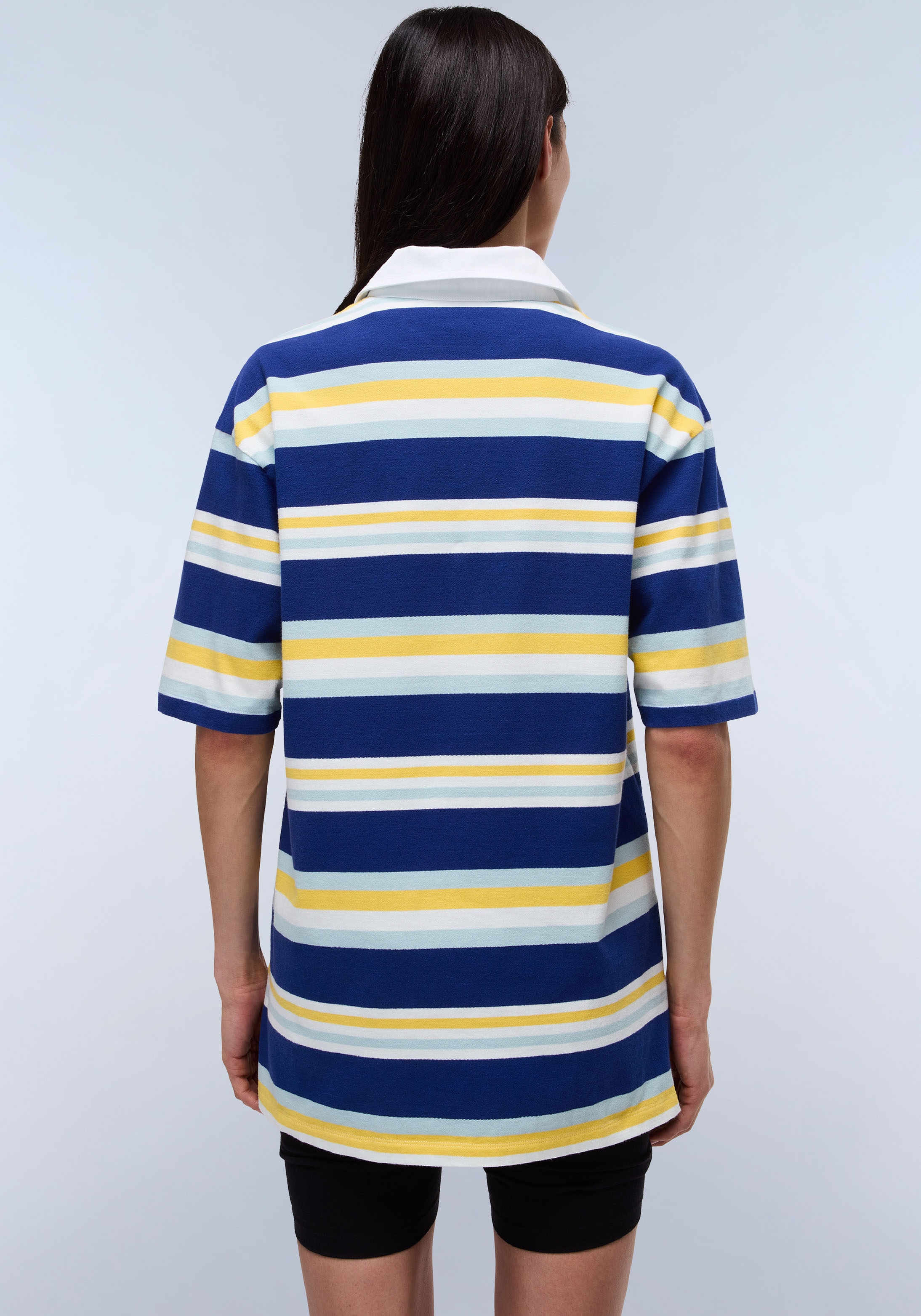 Napapijri Kurzarmshirt »E-ETE SS W STRIPE SA8«, Mit V-Ausschnitt