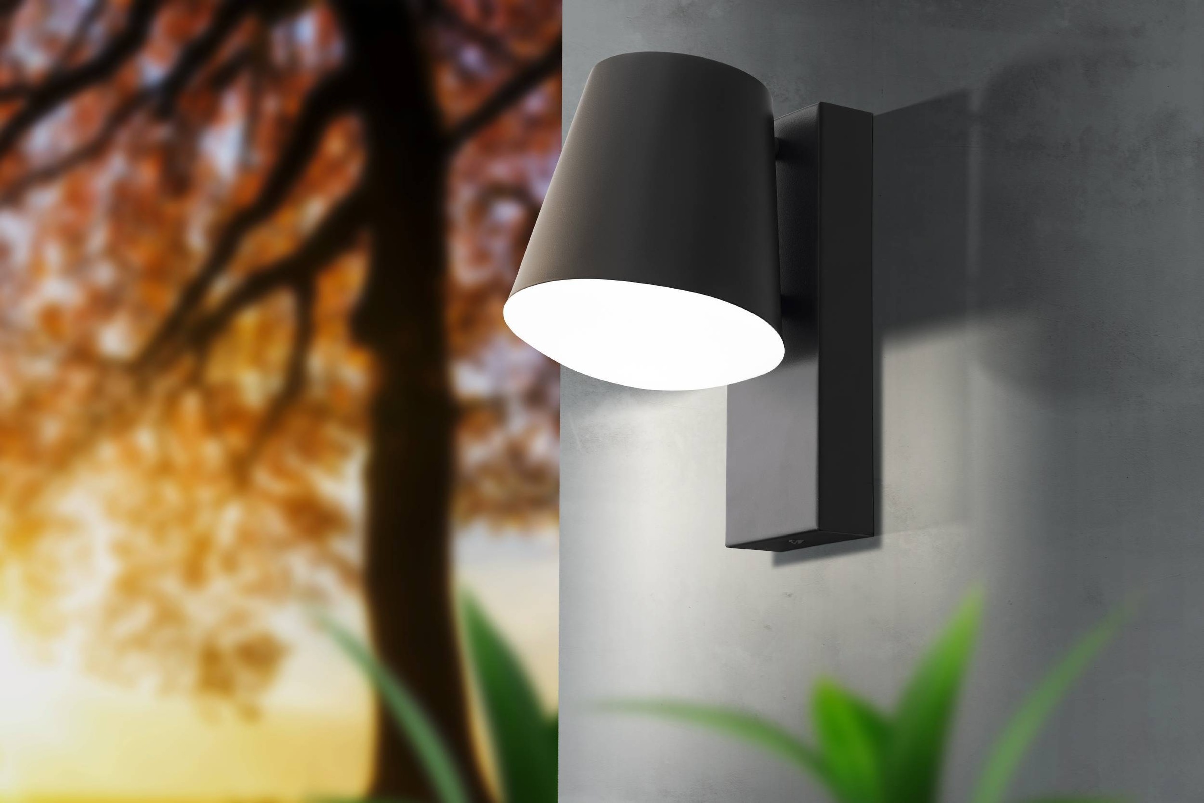 EGLO Wandleuchte »Caldiero Wandlampe Caldiero, Außenleuchte, Stahl, Kunststoff, E27,IP44« E27 1 Stk. Wand-/Deckenleuchte - L14 x H24 x AL18,5 cm - anthrazit - 1X10W exkl.