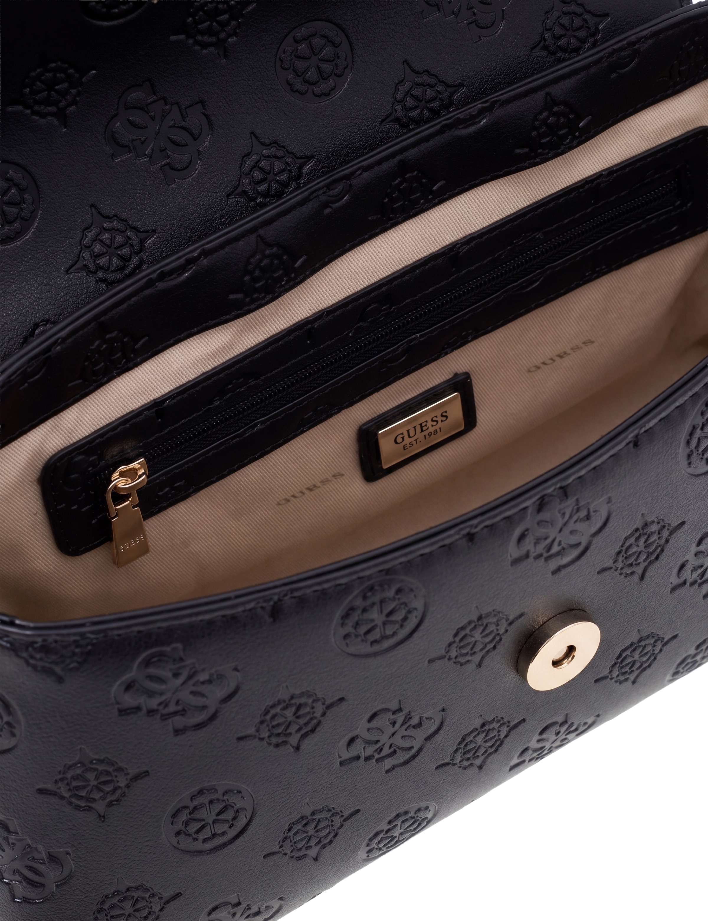 Guess Umhängetasche »CARMELLA CROSSBODY FLAP« Damen Handtasche, Schultertasche mit Überschlag
