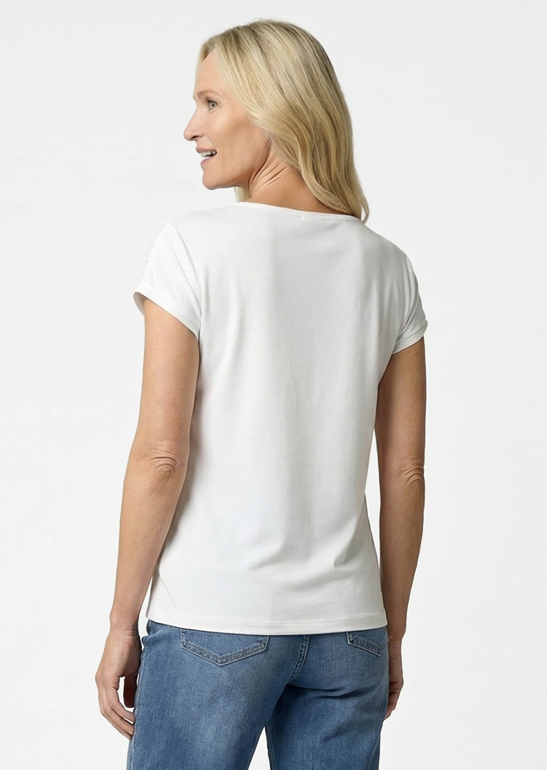 GOLDNER Spitzenshirt »Spitzenshirt aus Jersey und Baumwolle« Spitze im Vorderteil