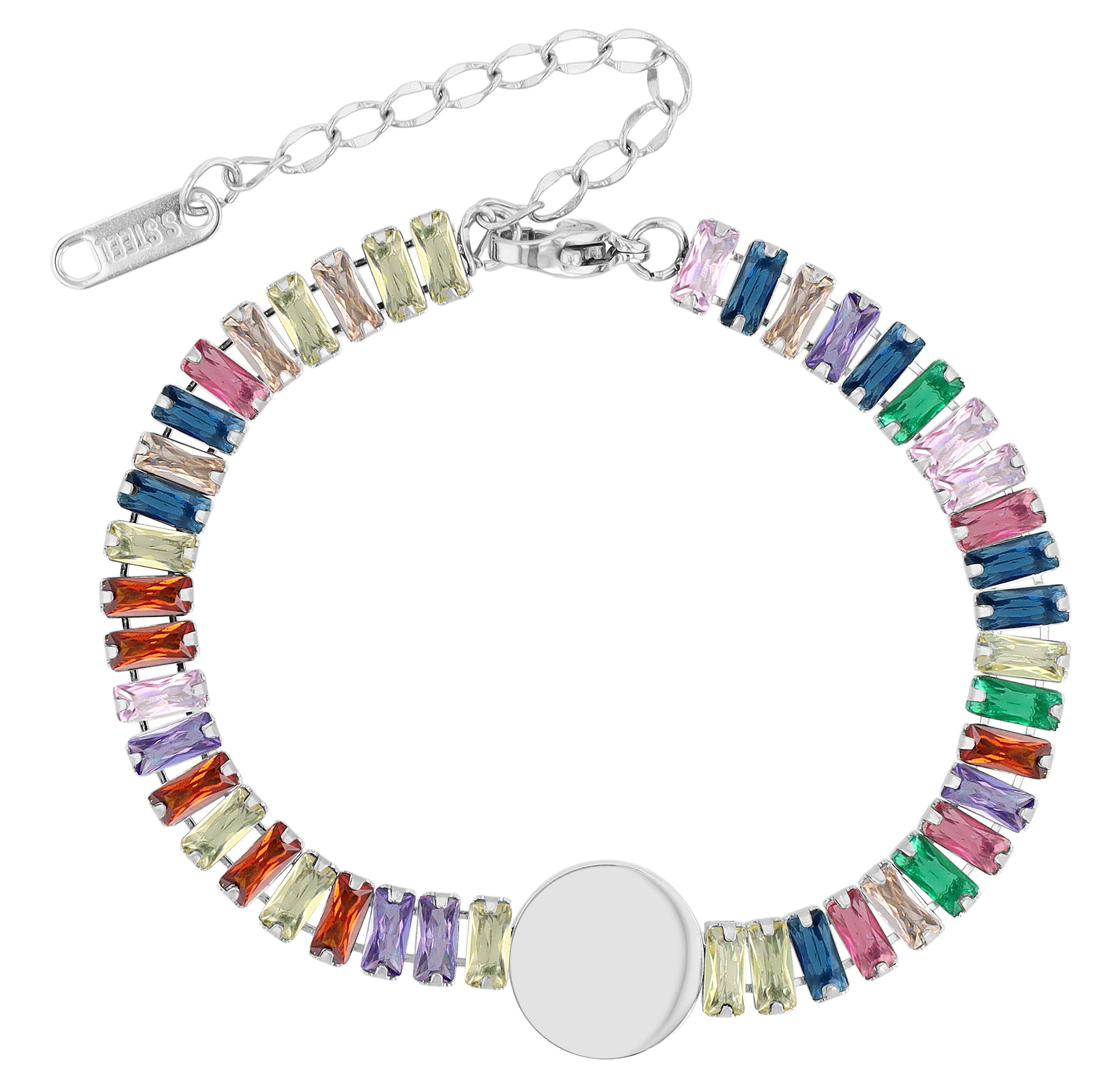 Adelia´s Armband »Damen Armband aus Edelstahl mit Zirkonia 20 cm«