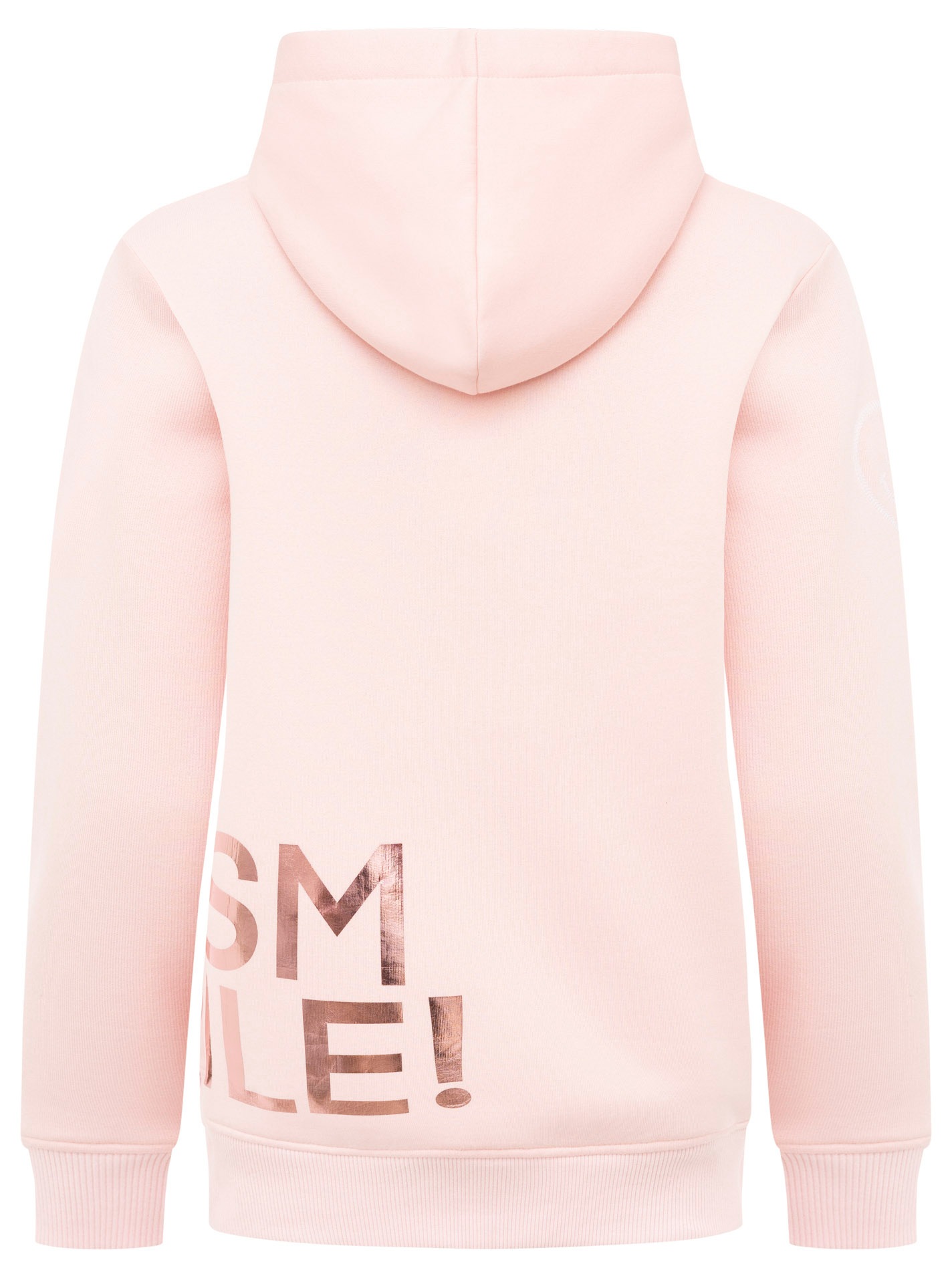 Zwillingsherz Hoodie »"Alissa Shiny"«, mit glänzendem SMILE Print vorne und hinten, gesticktem Herz am Arm