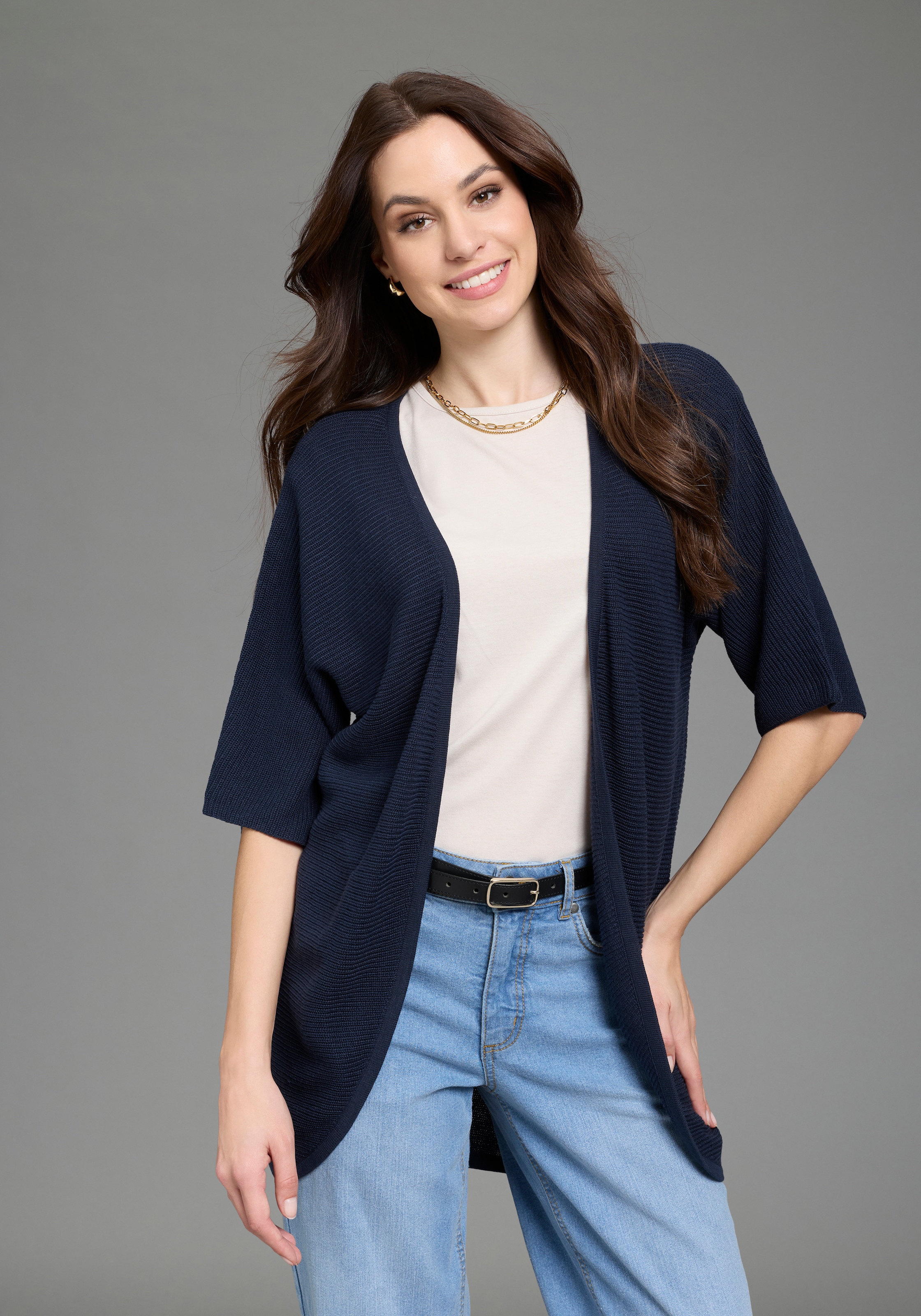 Flashlights Strickjacke »aus leichtem Sommerstrick« 2er-Pack,  in offener Form mit 3/4 Ärmeln - 2er Set