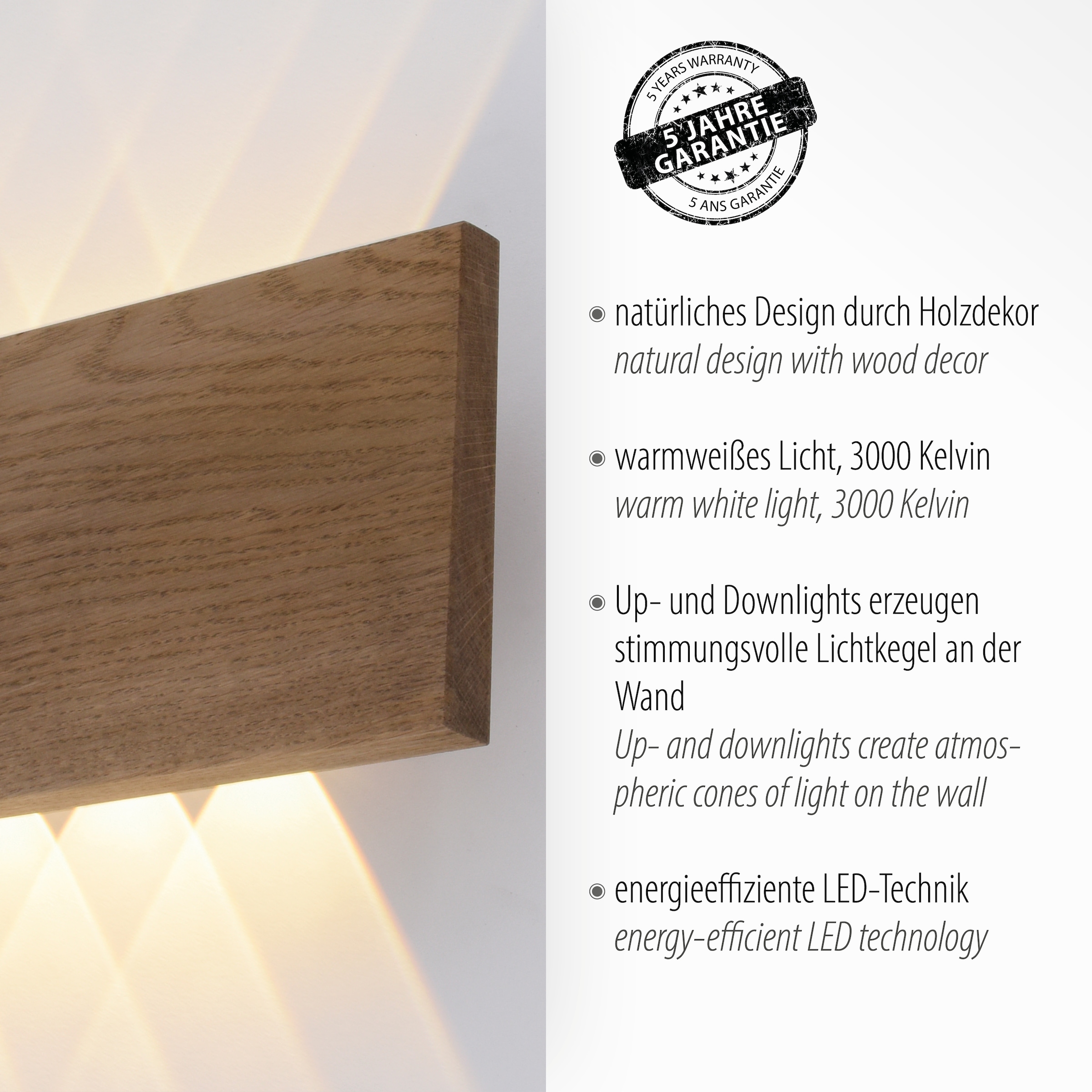 Paul Neuhaus Wandleuchte »PALMA«, 10 flammig, LED