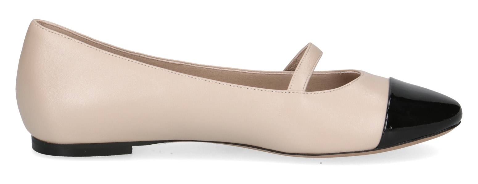 Caprice Riemchenballerina, Bequemschuh, Businessschuh, Flats mit Klettverschluss-Riemchen