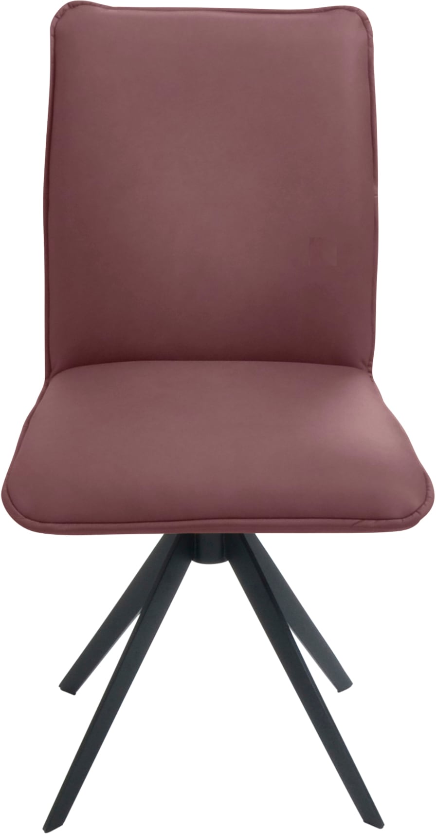 K+W Komfort & Wohnen Drehstuhl () Leder Blitzdrehkreuz und Rückholfunktion, dekorativer 12mm Biese