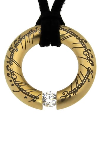 Der Herr der Ringe Kette mit Anhänger »Der Eine Ring Anhänger mit elbische Runen,... kaufen