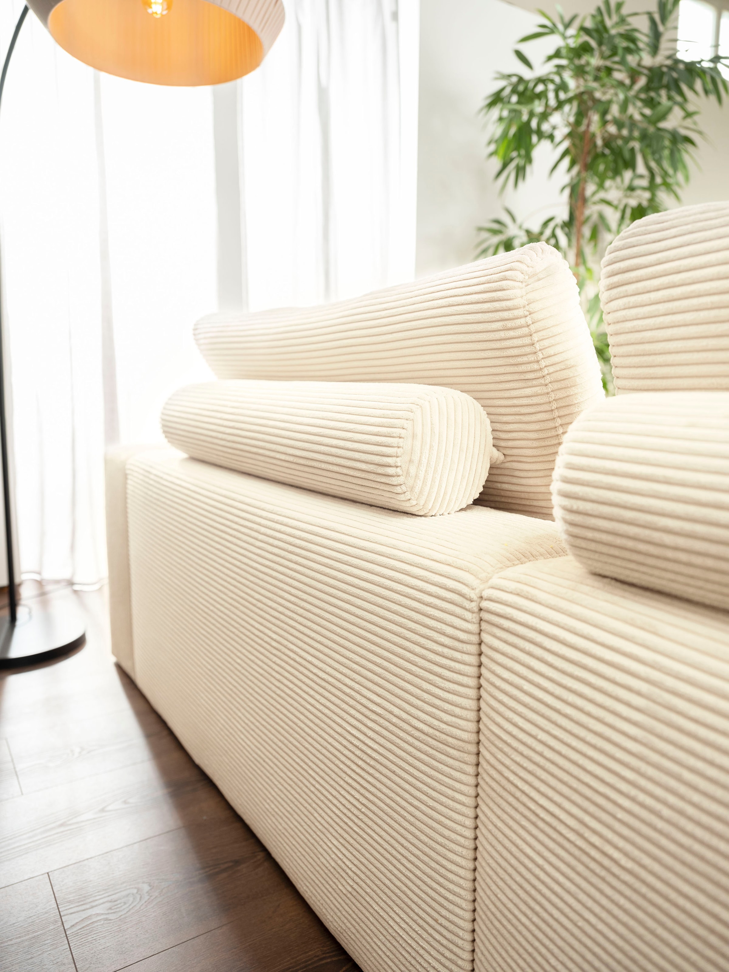 alina Ecksofa »Sandy« mit Recamiere, in modernem Cordstoff
