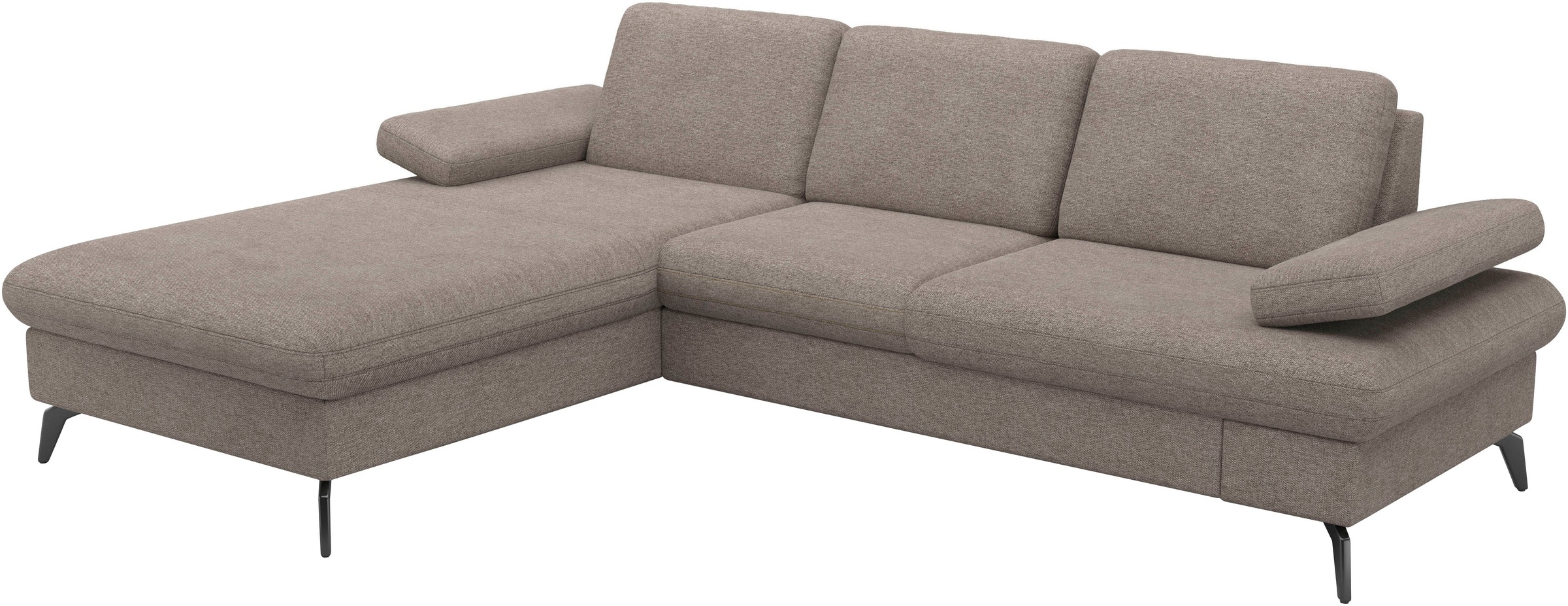 sit&more Ecksofa »Morris Jubi L-Form«, inkl. Armteilfunktion und 1 Zierkissen, wahlweise mit Bettfunktion
