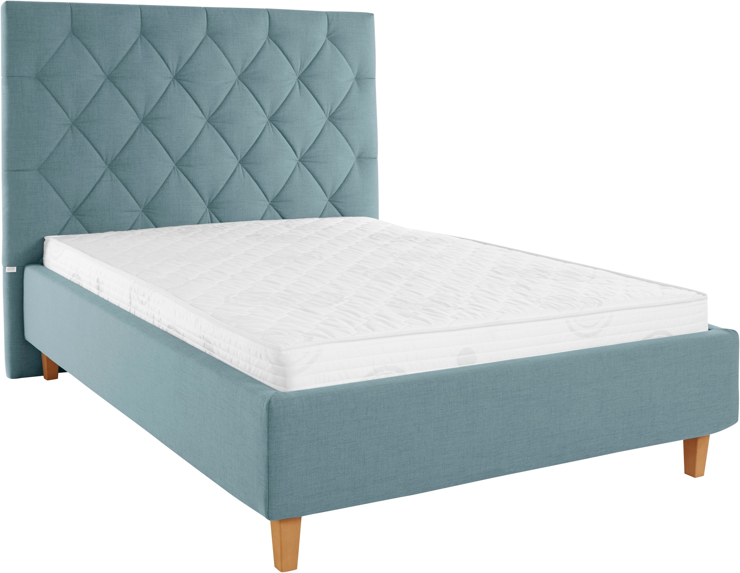 Home affaire Polsterbett »Sunley 140«, Kreuzsteppung, Kopfteilhöhe 142 cm, ohne oder mit Matratze/Lattenrost