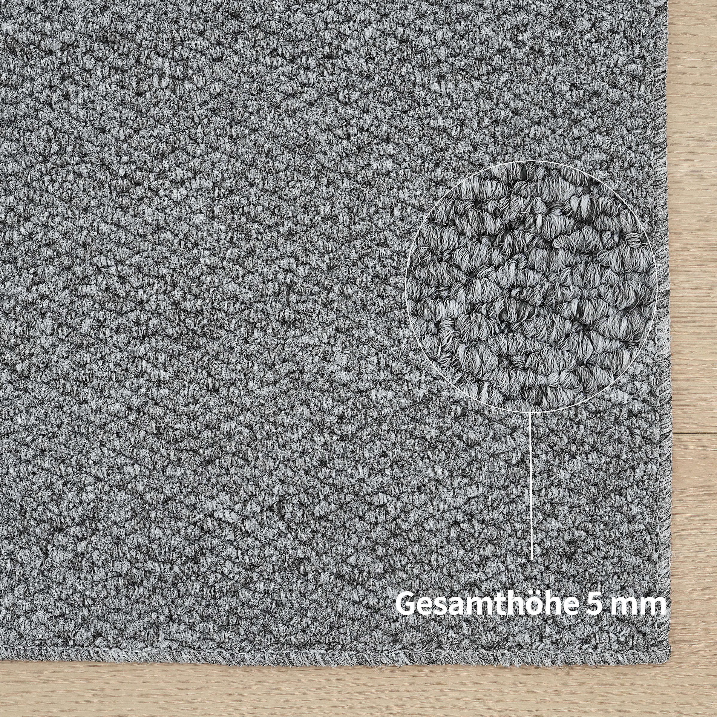 OTTO home Teppich »Lilia« rechteckig 5 mm Höhe Sisal-Optik, uni, waschbar, Wohnzimmer, Schlafzimmer, Esszimmer