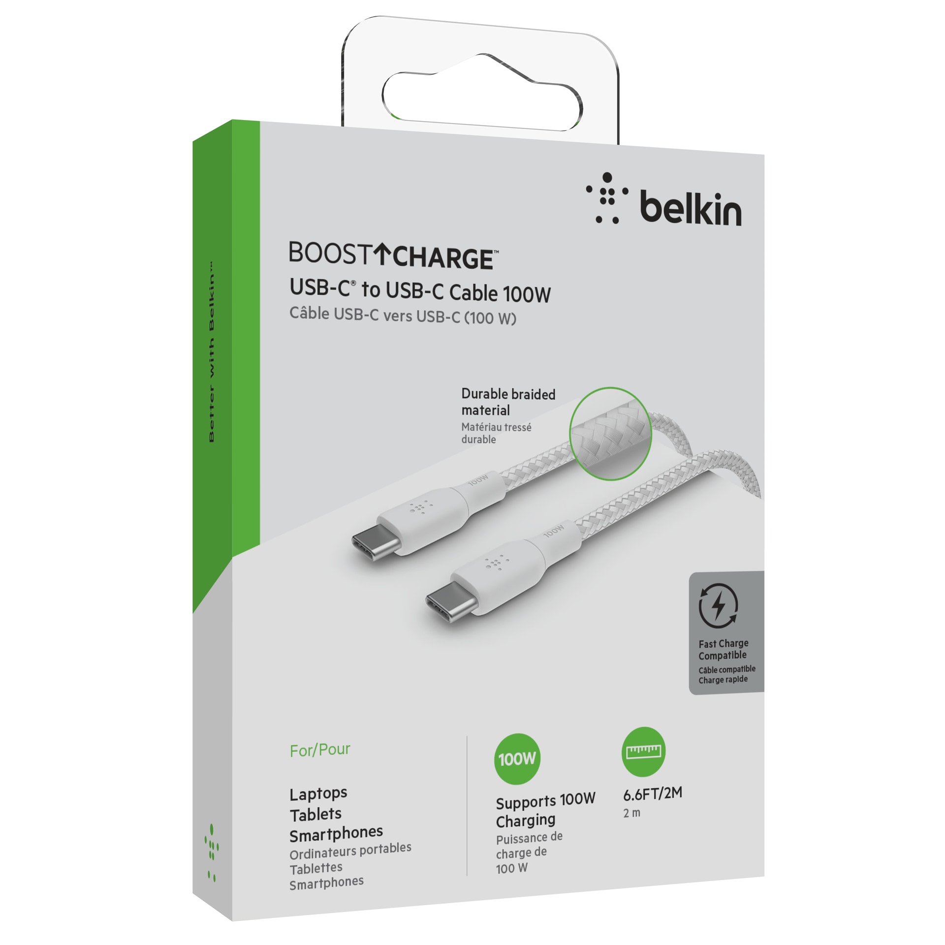 Belkin USB-Kabel »BOOST CHARGE USB-C/USB-C Kabel, bis 100 W, 2m«, USB Typ C-USB Typ C, 200 cm