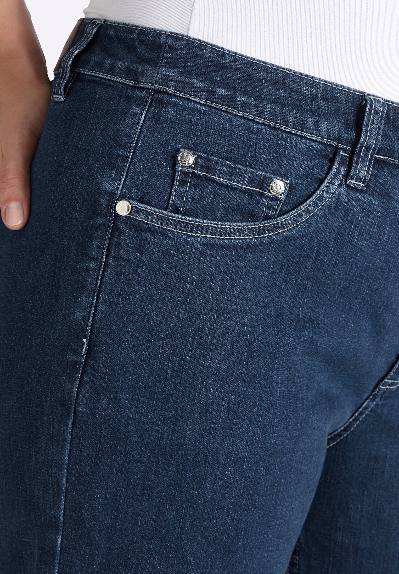 Sheego 5-Pocket-Jeans »7/8-Jeans 7/8-Jeans mit breitem Saum-Umschlag«