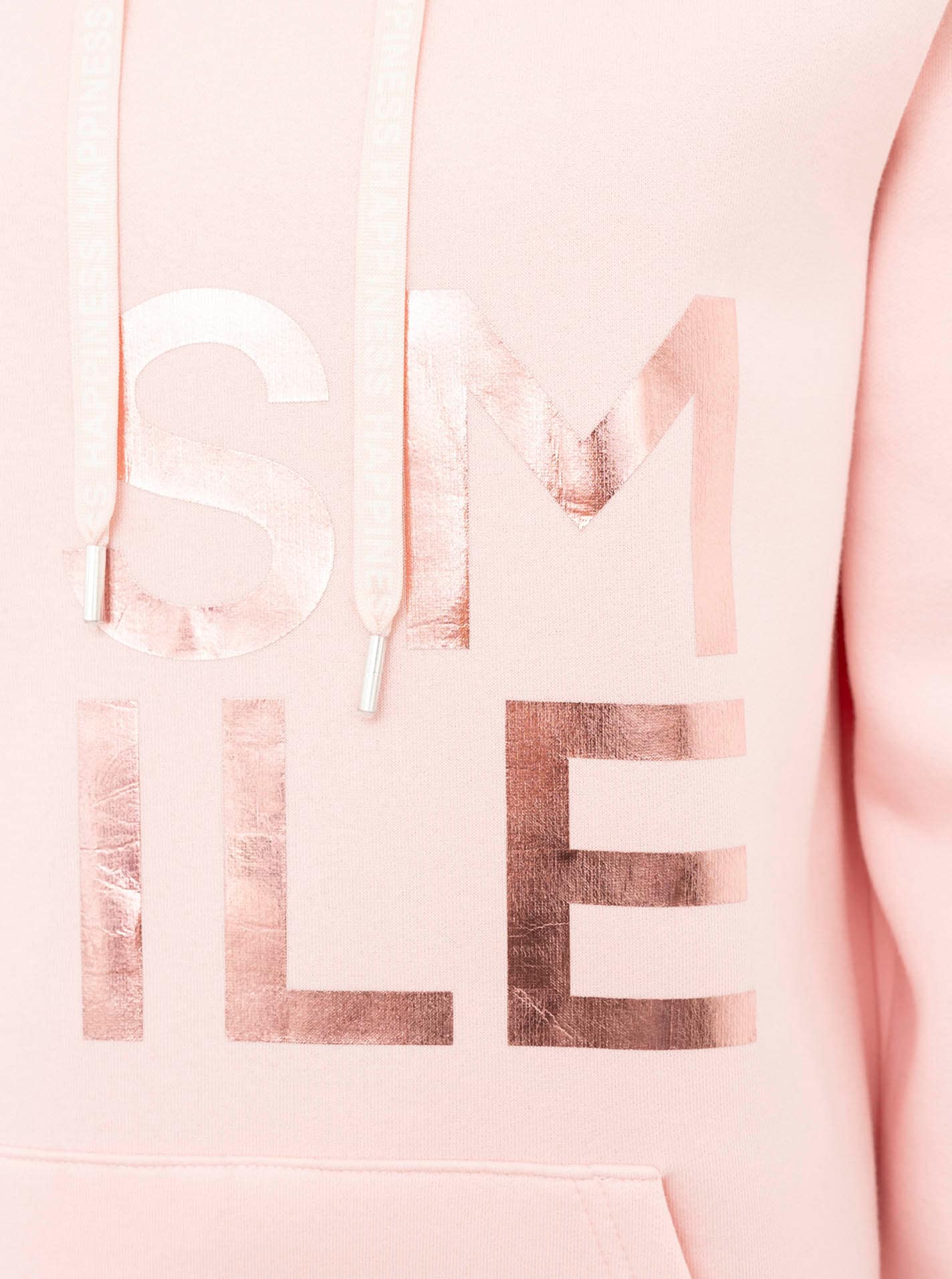 Zwillingsherz Hoodie »"Alissa Shiny"«, mit glänzendem SMILE Print vorne und hinten, gesticktem Herz am Arm
