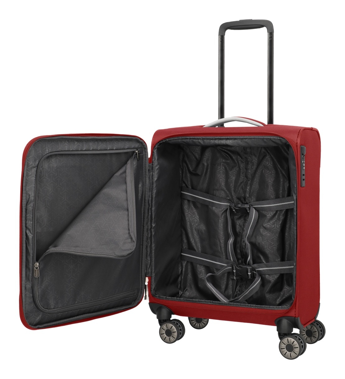 travelite Handgepäck-Trolley »JETPACK Multi Light 4 Cabin, konzipiert für Condor & Ryanair« 37 l 4 Rollen Weichgepäck-Koffer Handgepäck für die meisten gängigen Airlines