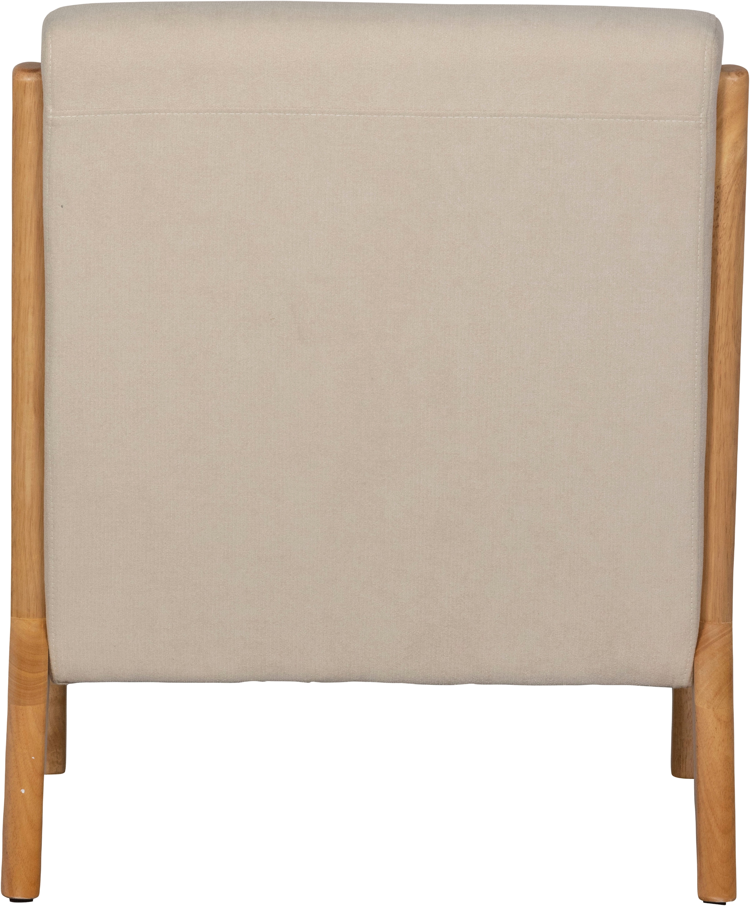 WOOOD Loungesessel »Mark mit Gewebtem Bezug und Gummibaumholz-Rahmen B 67 x T 82 x H 75 cm« Gute Verschleißfestigkeit, Tragkraft 135 kg, separates Rückenkissen