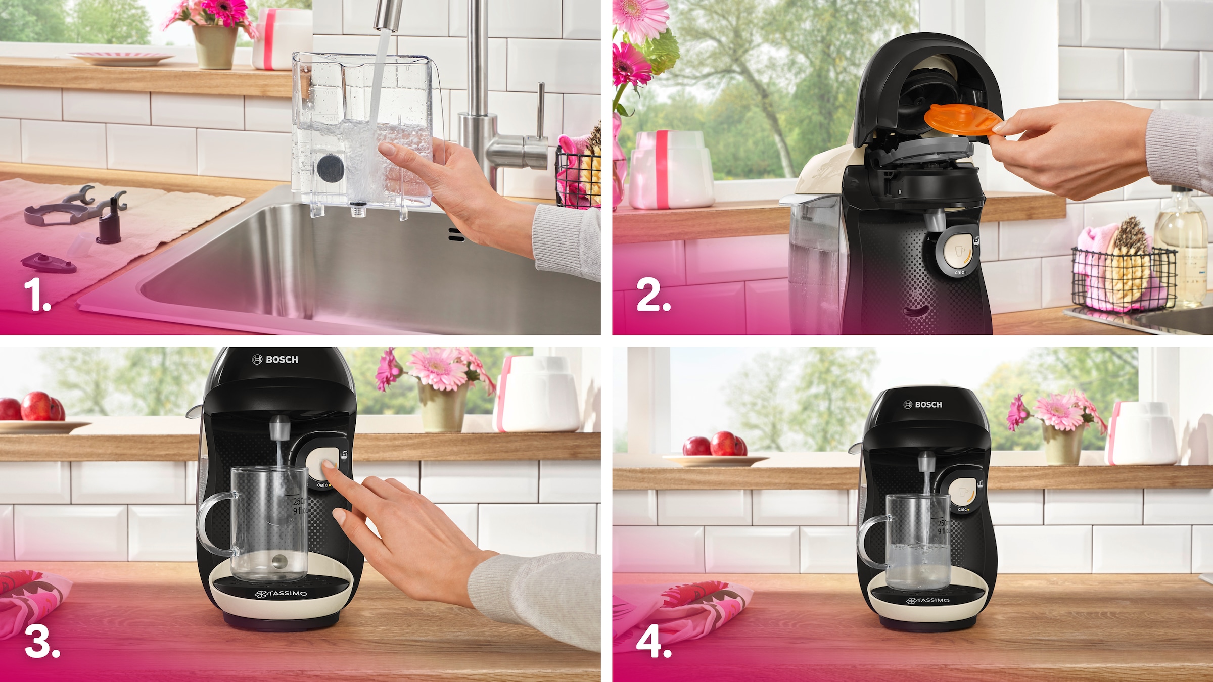 TASSIMO Kapselmaschine »happy friendly TAS107E, über 70 Getränke, platzsparend«, nachhaltig, geeignet für alle Tassen, Wassertank 0,7 L, schwarz/creme