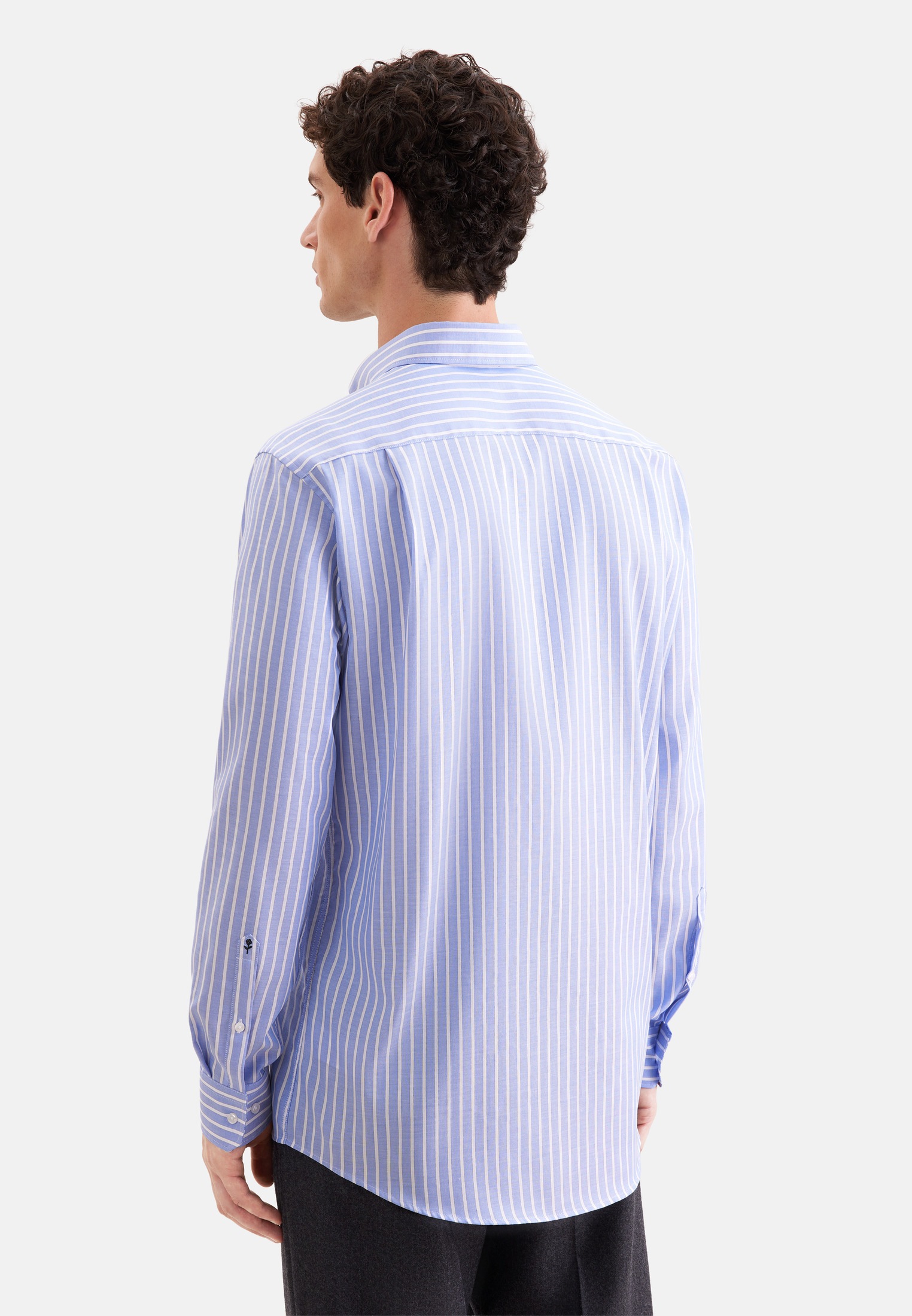 seidensticker Businesshemd »Schwarze Rose« Regular 1/1 Button-Down-Kragen Gestreift