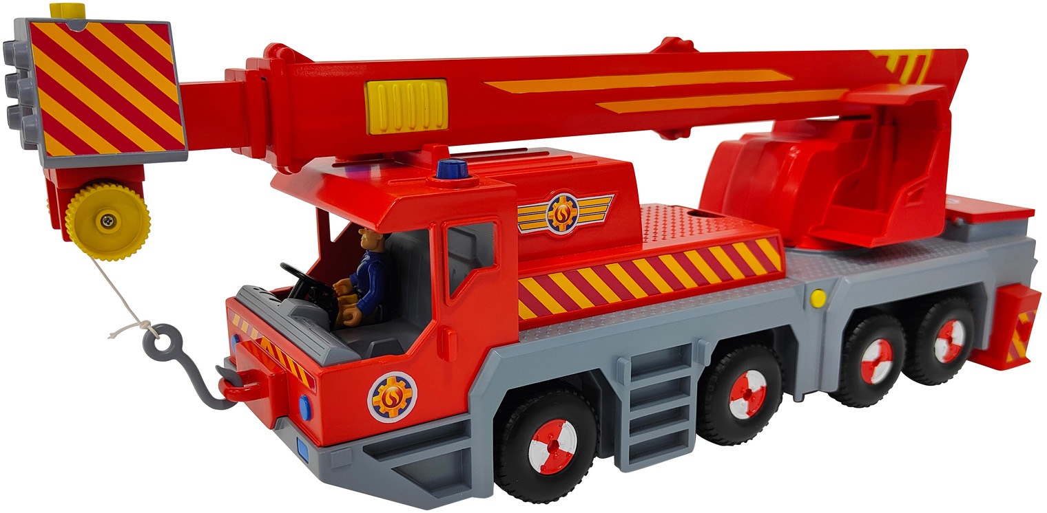 SIMBA Spielzeug-Kran »Feuerwehrmann Sam, Rettungskran 2in1«, mit Soundeffekten