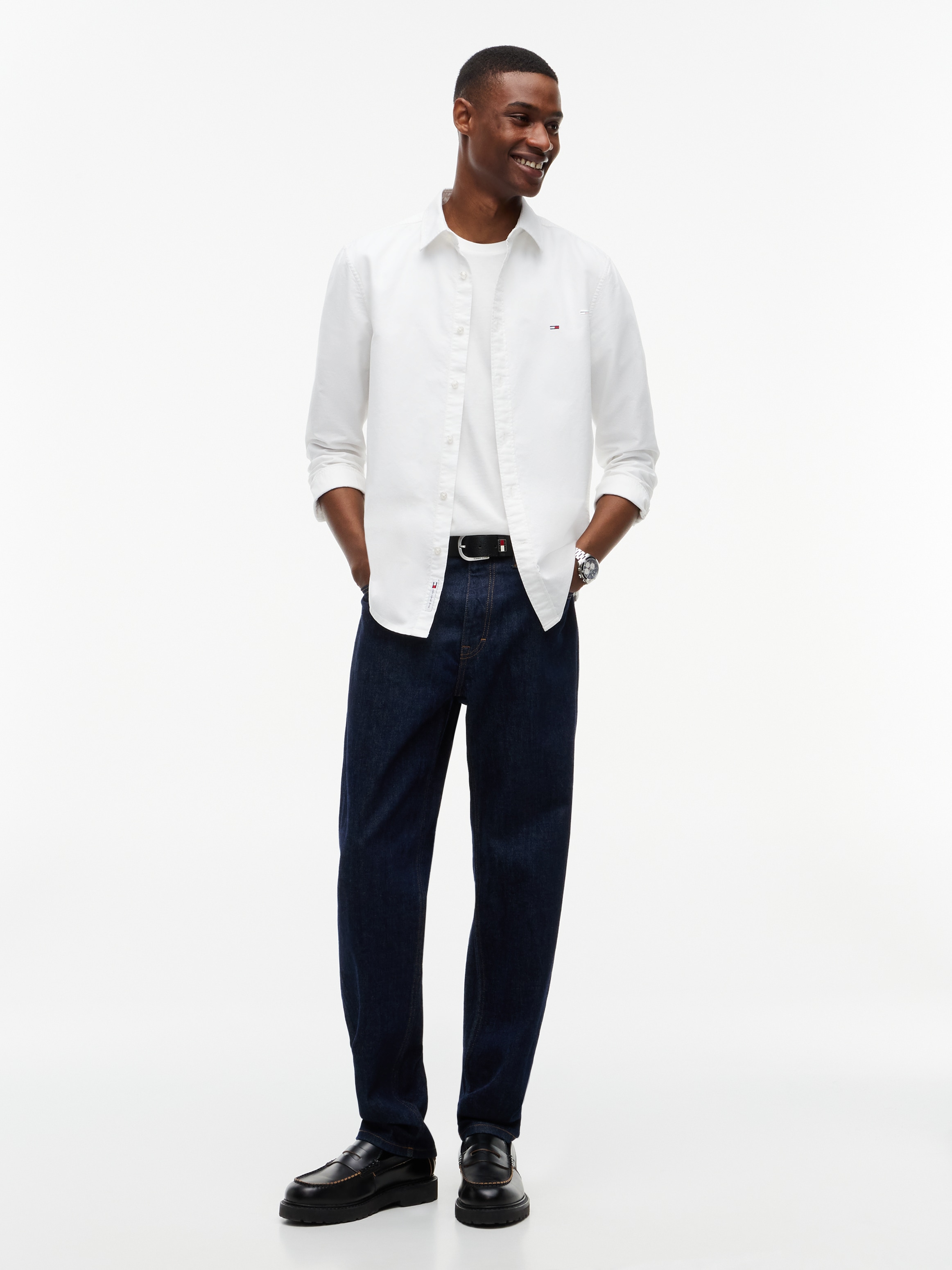 Tommy Jeans Langarmhemd »SLIM OXFORD SHIRT« Slim fit mit Hemdkragen